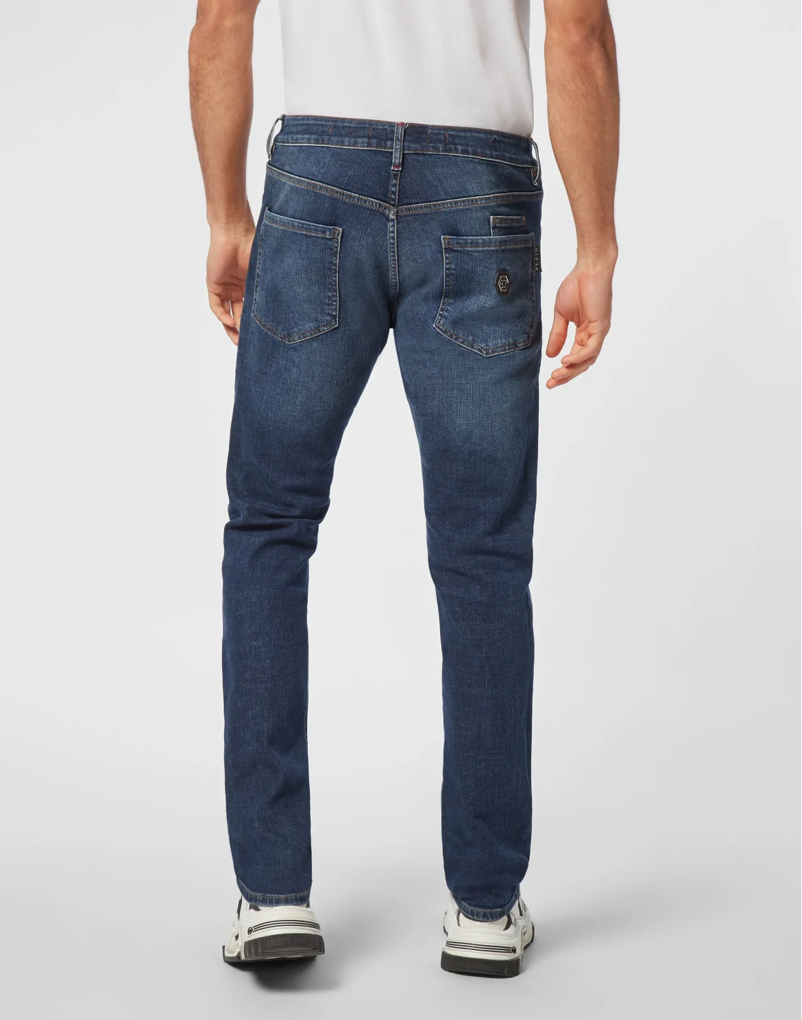 Denim Super Straight Cut Trousers, цвет: Белый