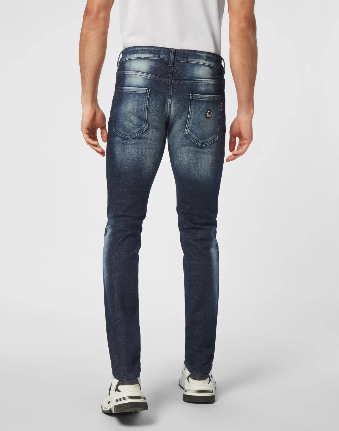 Denim Super Straight Cut Trousers, цвет: Серый