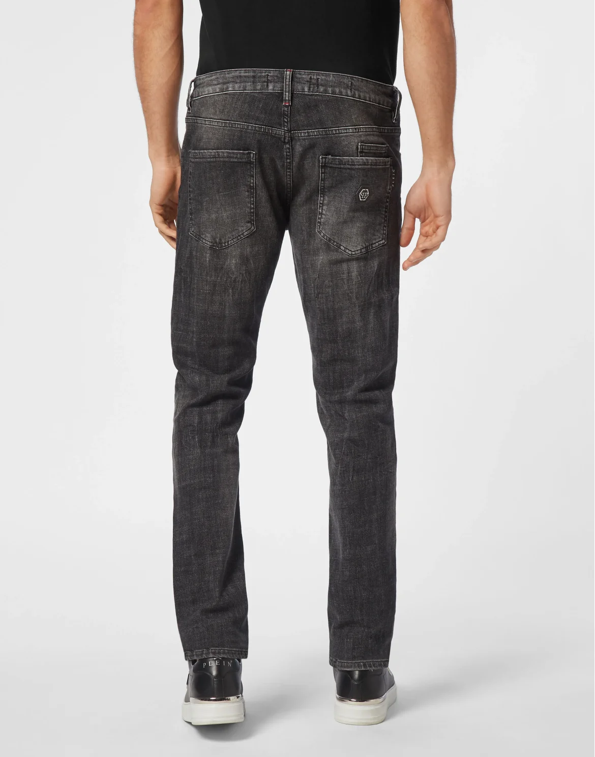 Denim Super Straight Cut Trousers, цвет: Серый