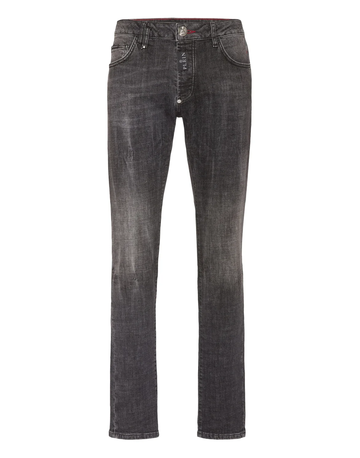Denim Super Straight Cut Trousers, цвет: Серый