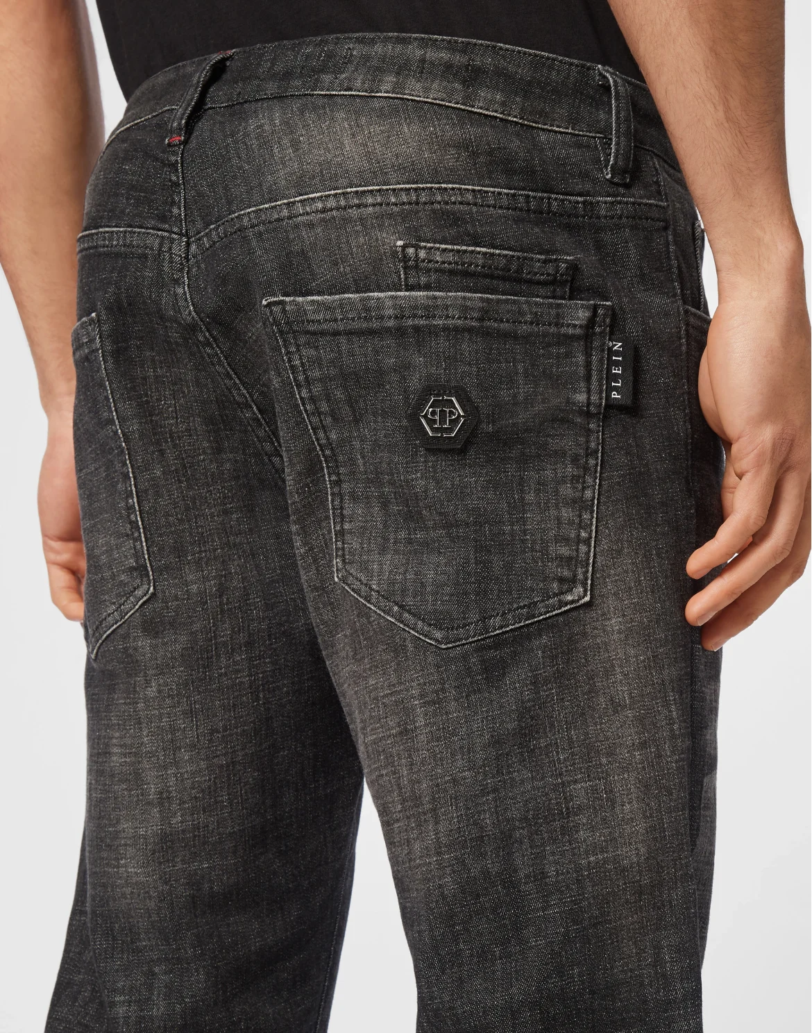 Denim Super Straight Cut Trousers, цвет: Серый