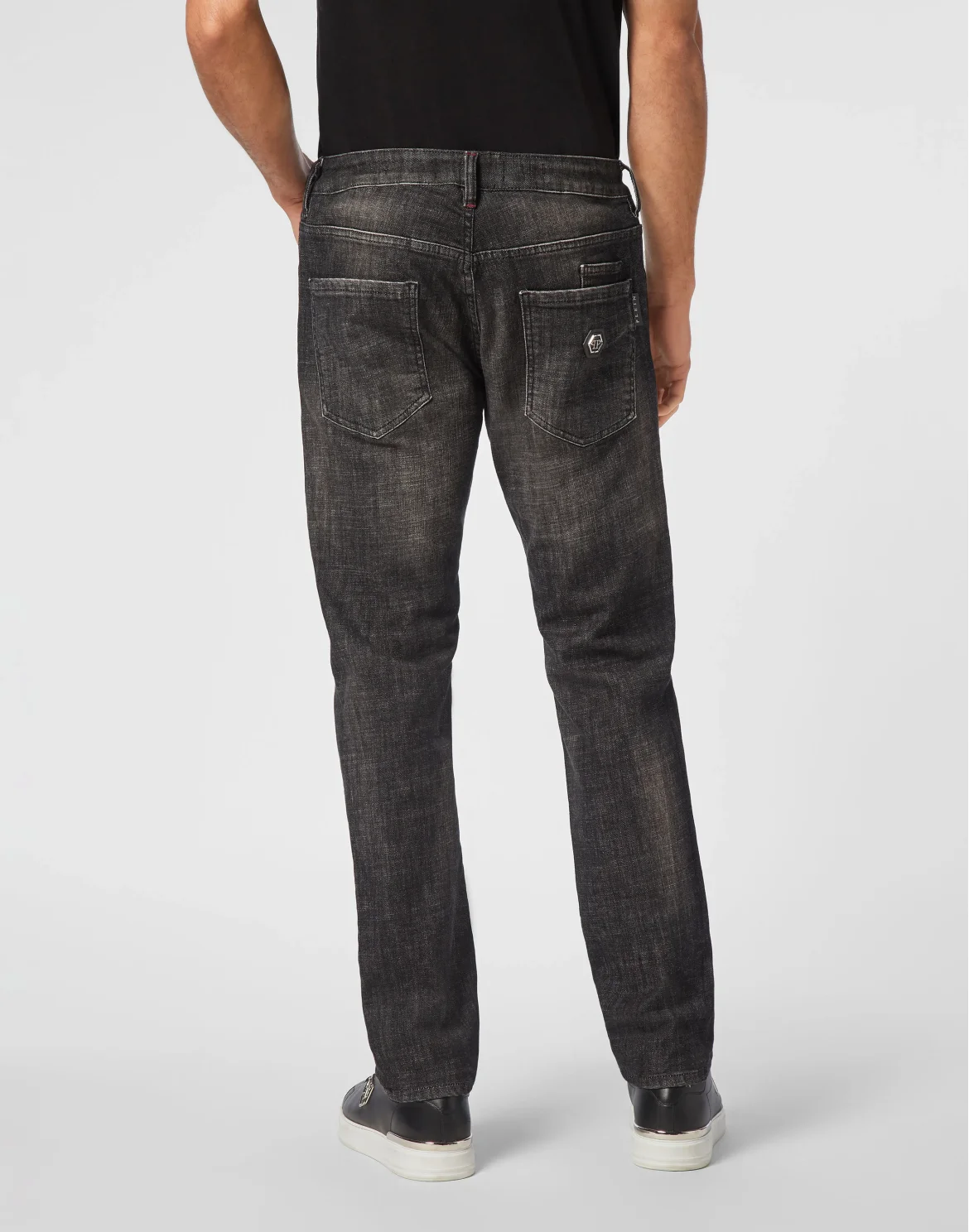 Denim Super Straight Cut Trousers, цвет: Серый