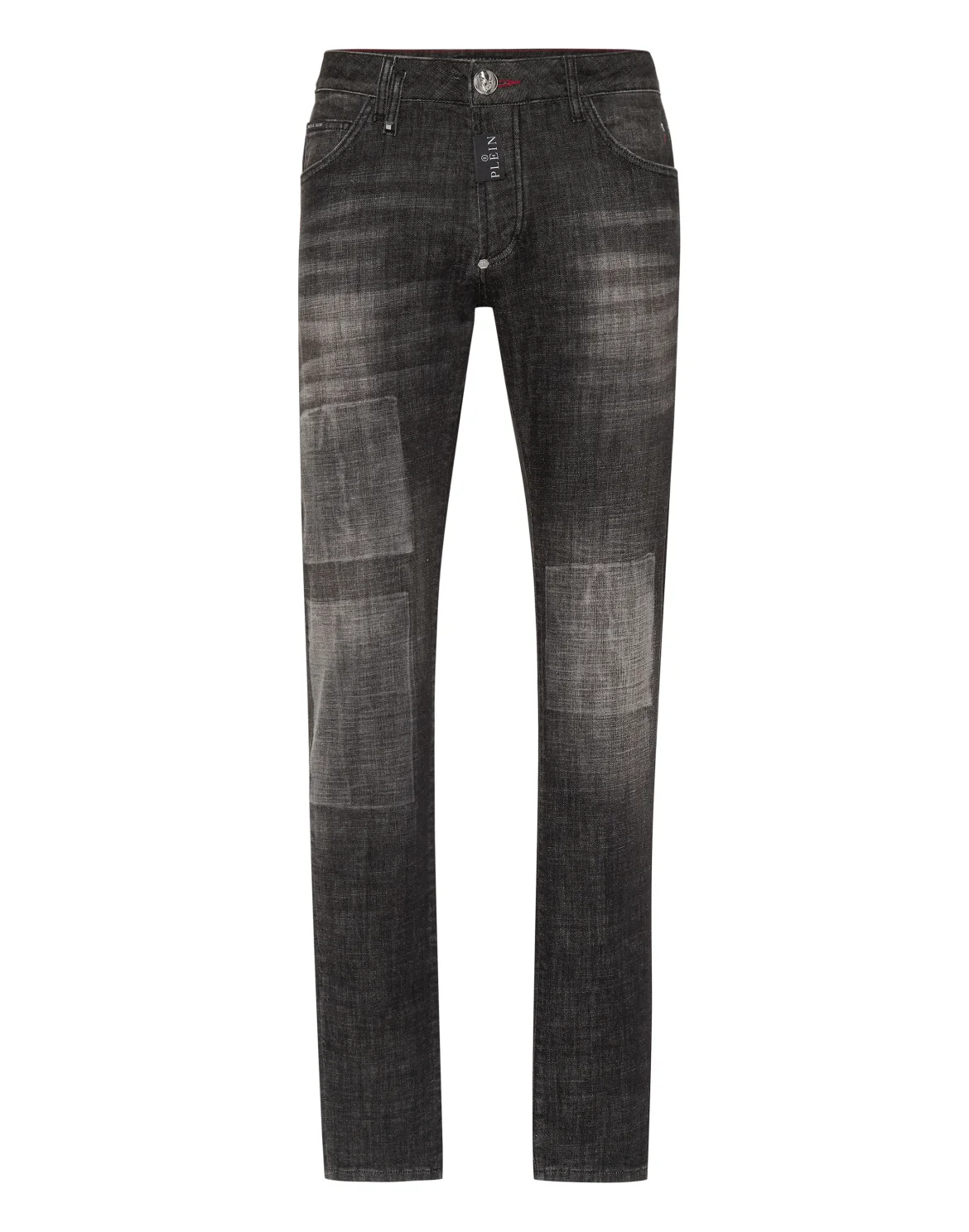 Denim Super Straight Cut Trousers, цвет: Серый