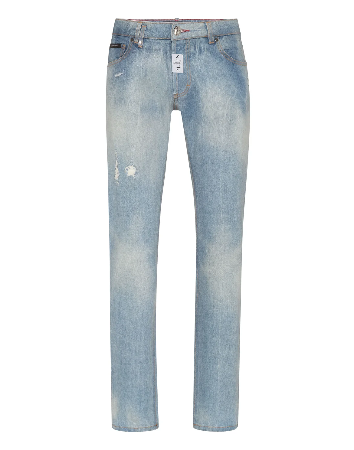 Denim Super Straight Cut Trousers, цвет: Синий
