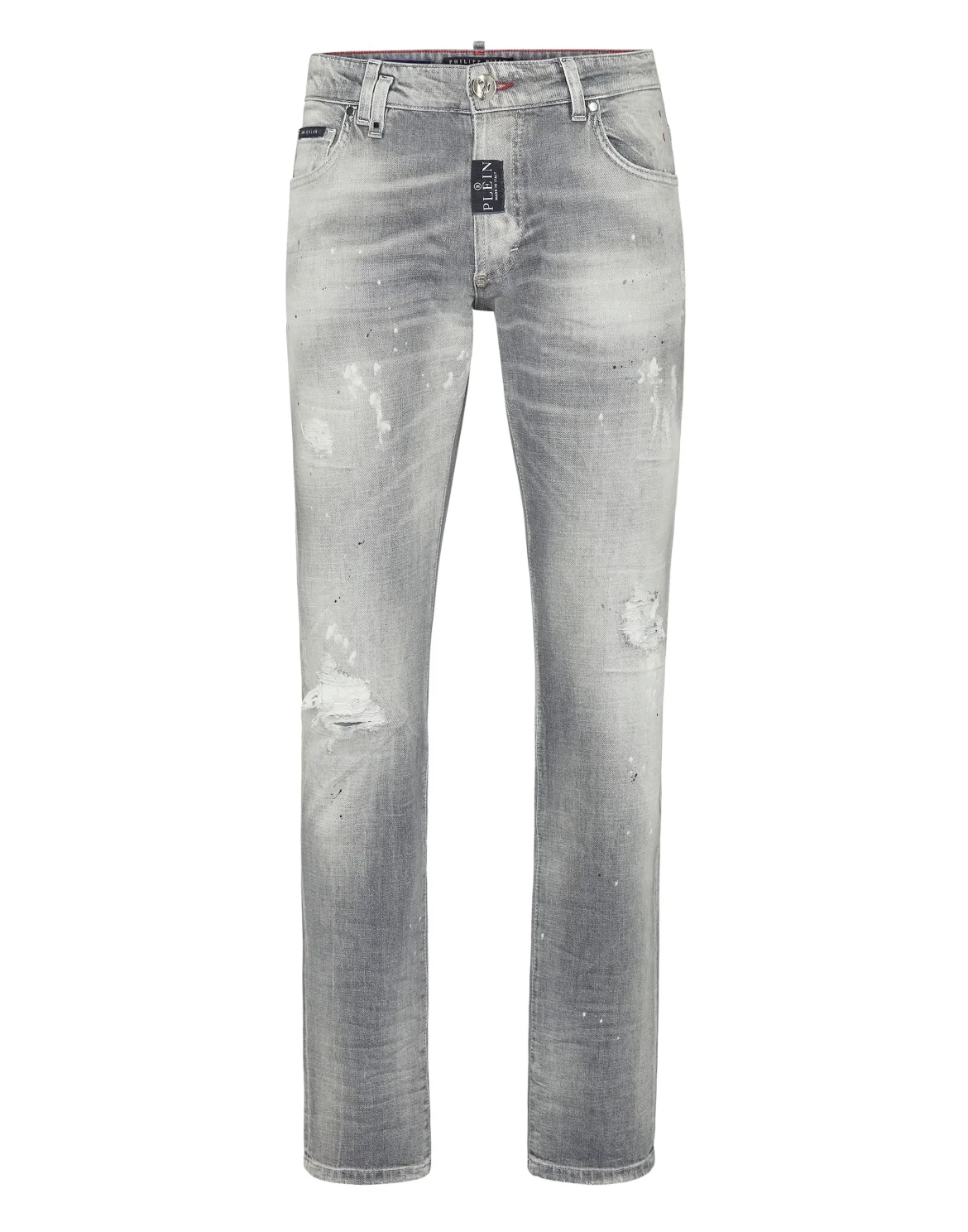 Denim Super Straight Cut Trousers, цвет: Серый