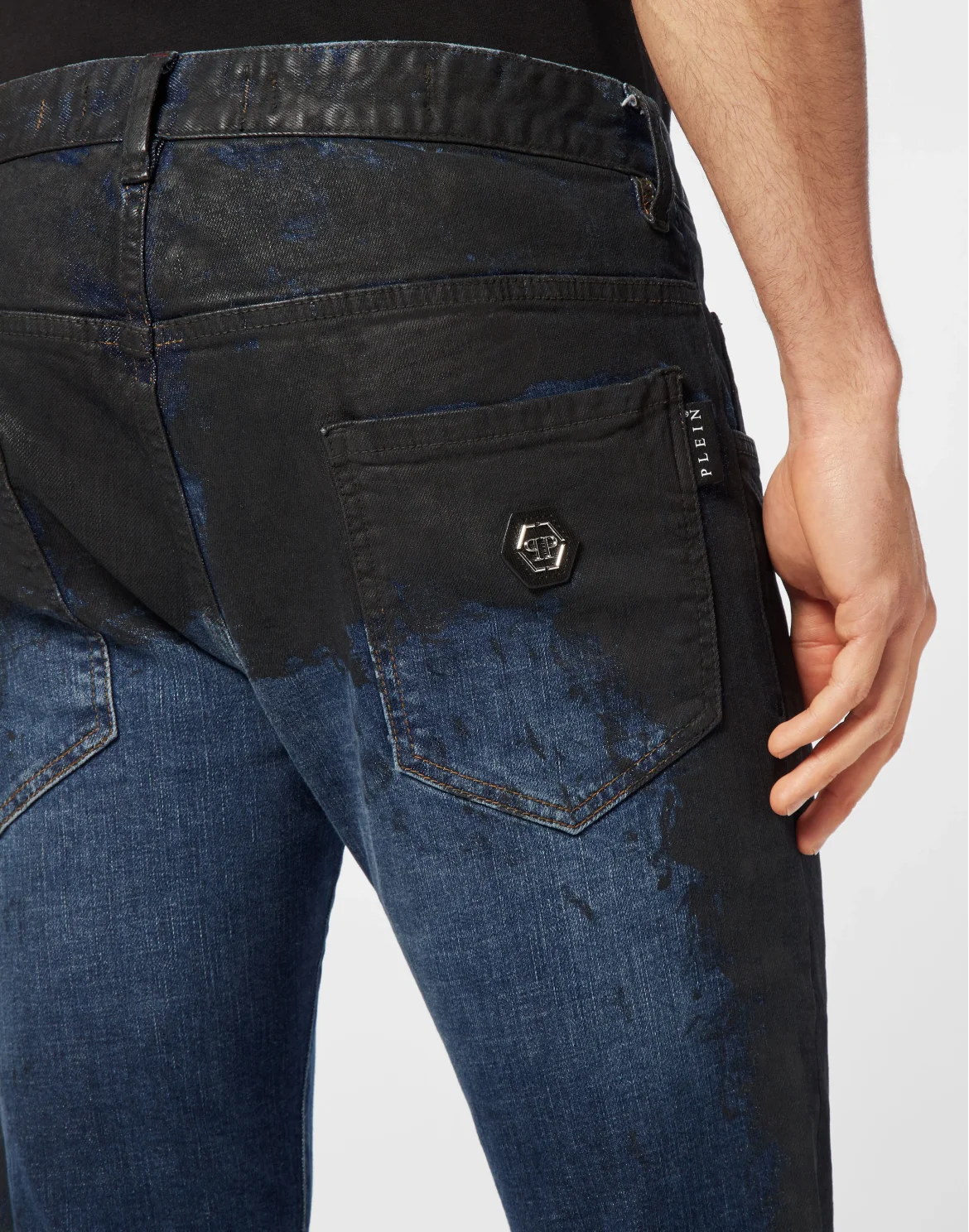 Denim Skinny Trousers, цвет: Черный