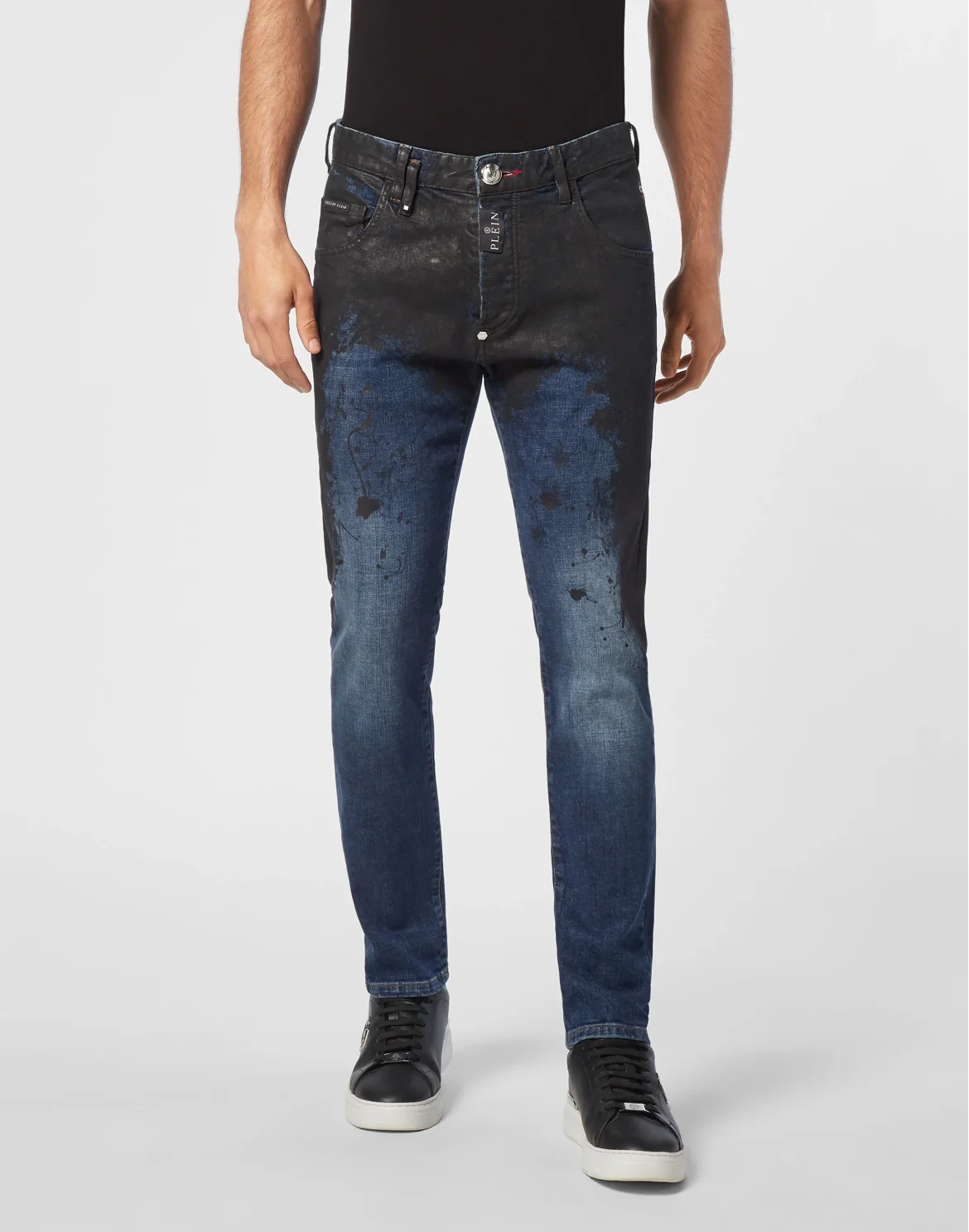 Denim Skinny Trousers, цвет: Черный