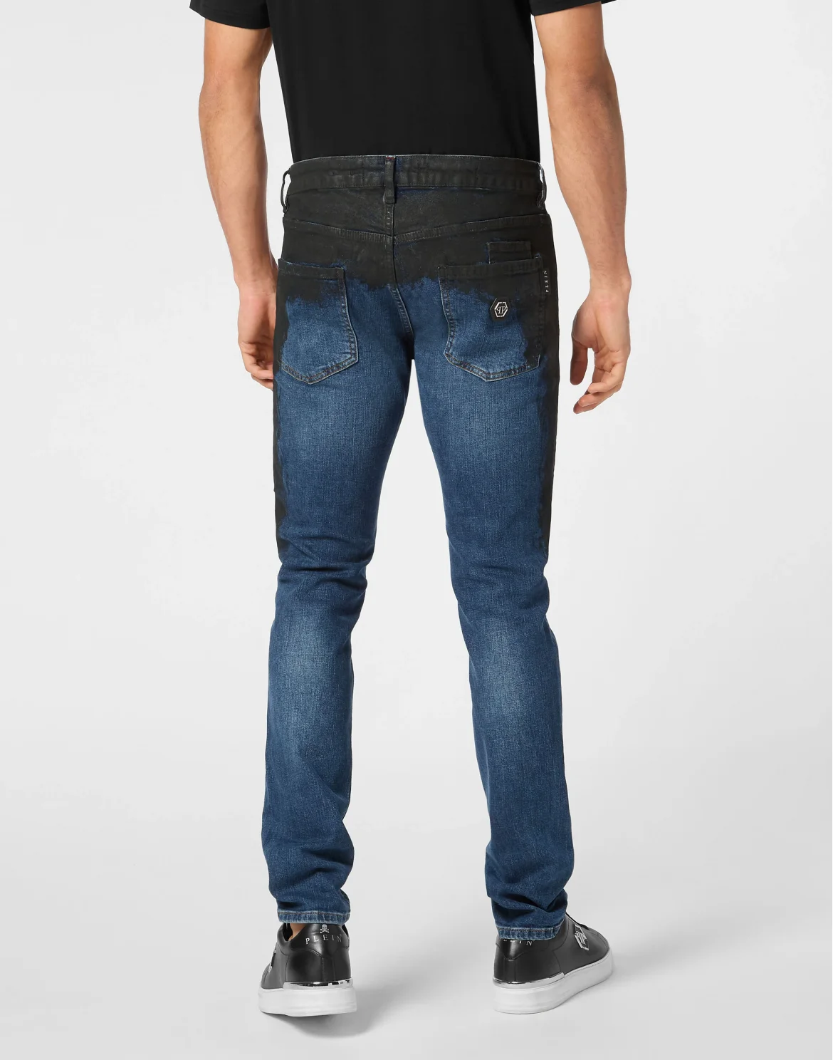 Denim Super Straight Cut Trousers, цвет: Черный