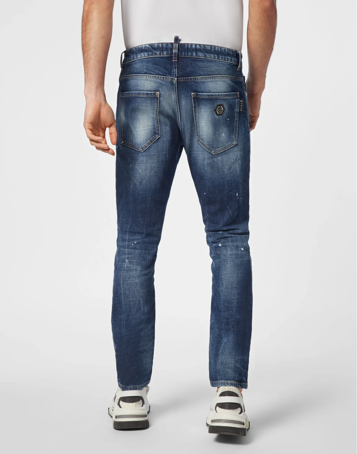 Denim Skinny Fit Trousers, цвет: Синий