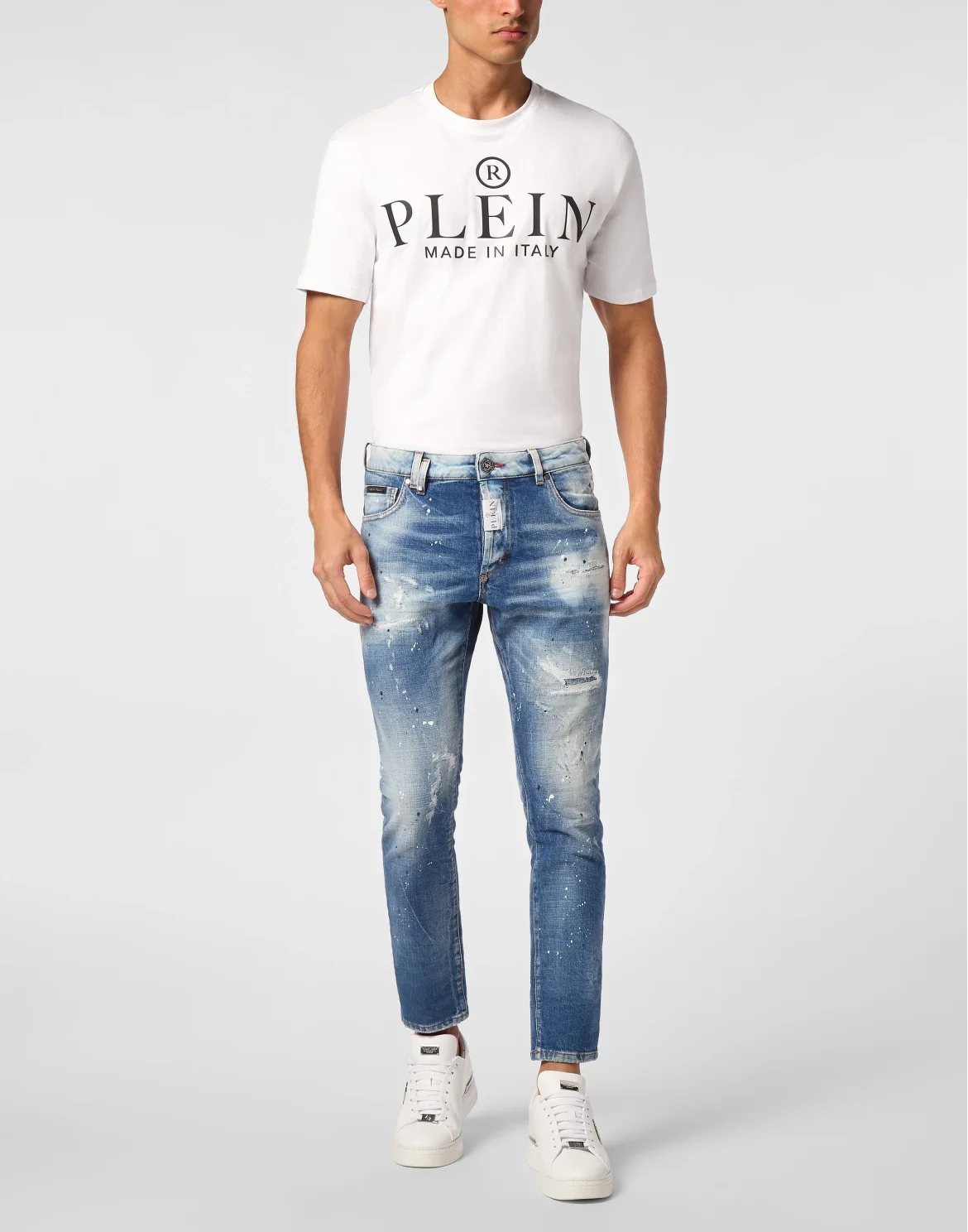 Denim Skinny Fit Trousers, цвет: Синий