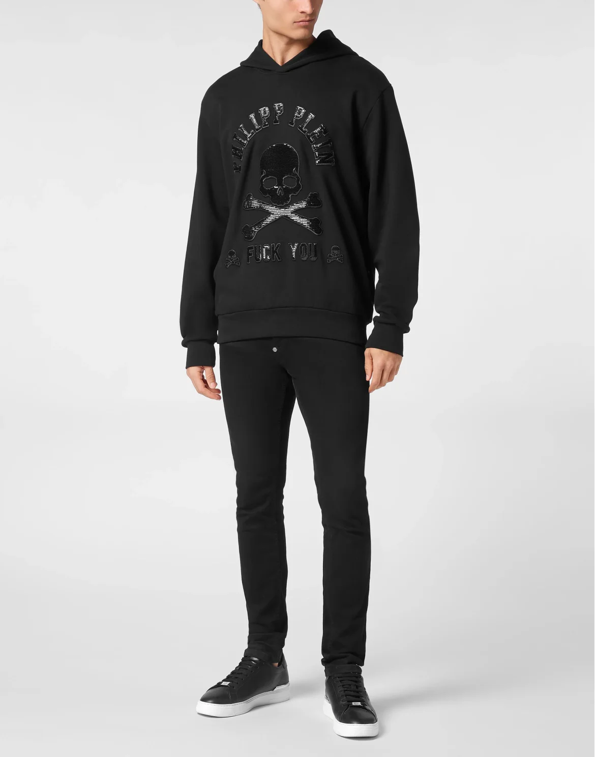 Hoodie sweatshirt Iconic Plein, цвет: Черный