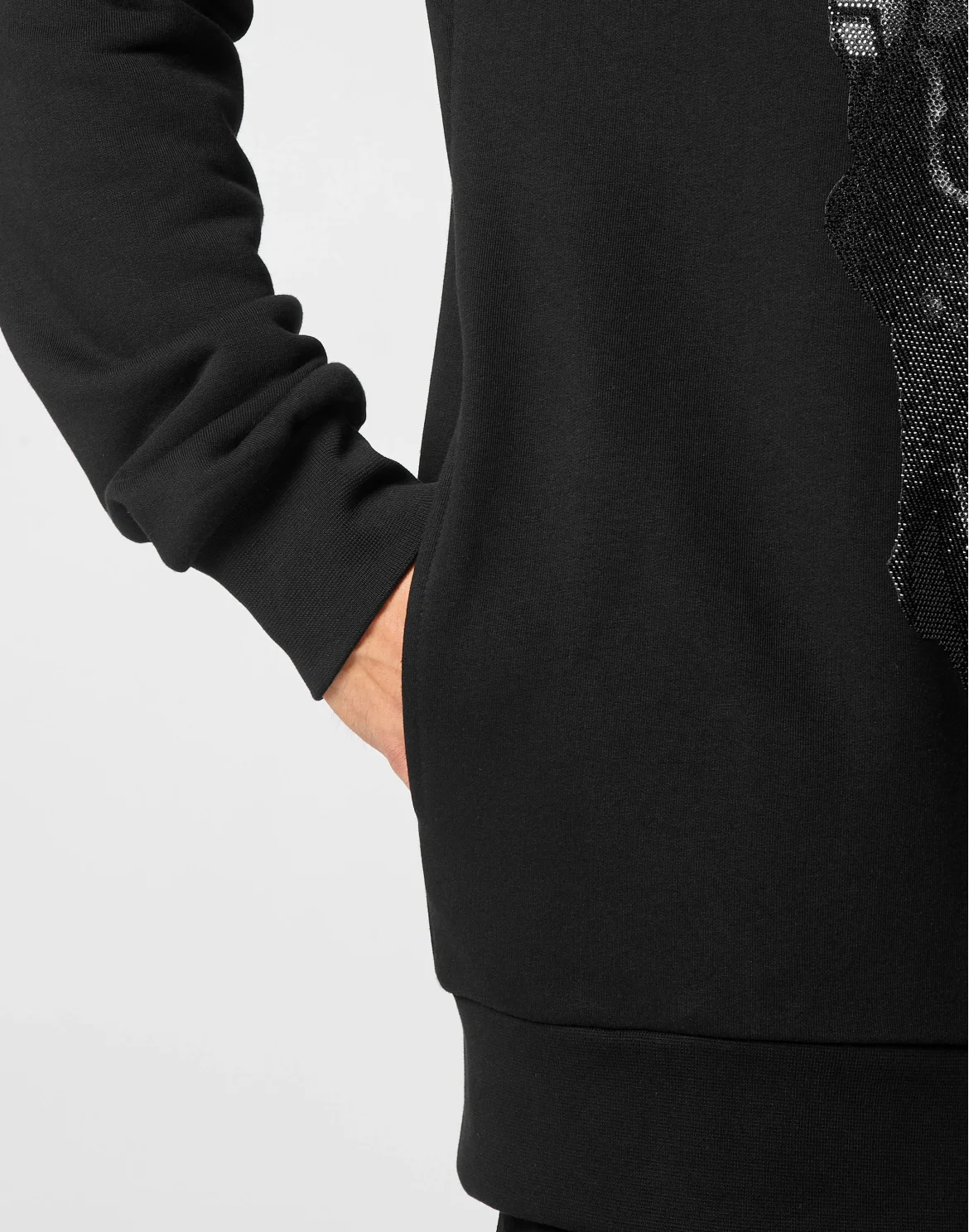 Hoodie Sweatshirt Skull strass, цвет: Черный