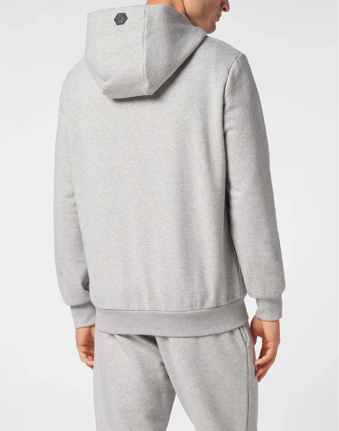 Zipped Hoodie Sweatshirt Skull strass, цвет: Серый