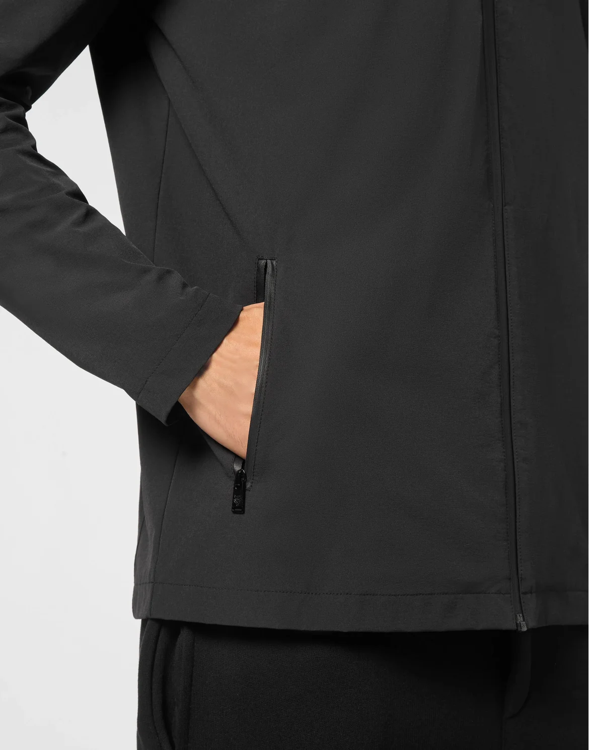 Nylon K-Way Jacket, цвет: Черный