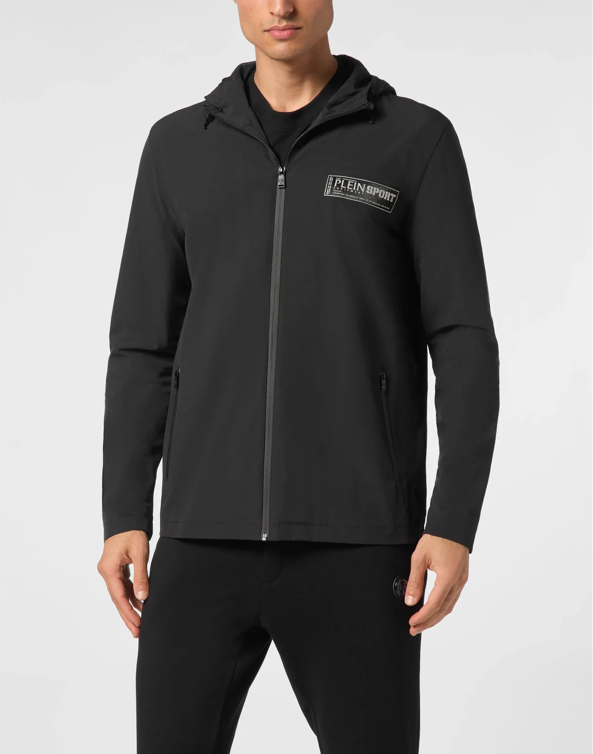 Nylon K-Way Jacket, цвет: Черный