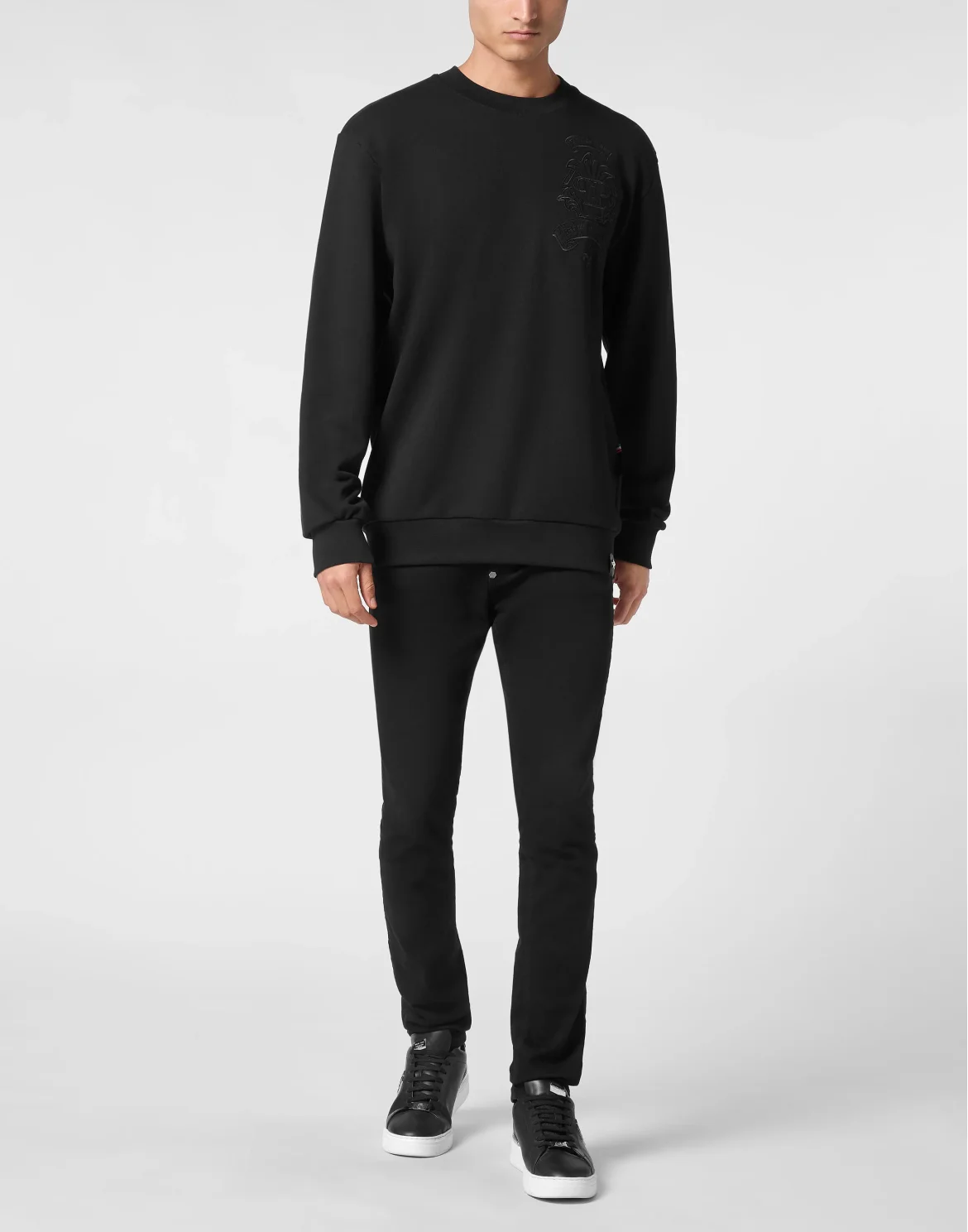 Sweatshirt Round Neck Gothic Plein, цвет: Черный