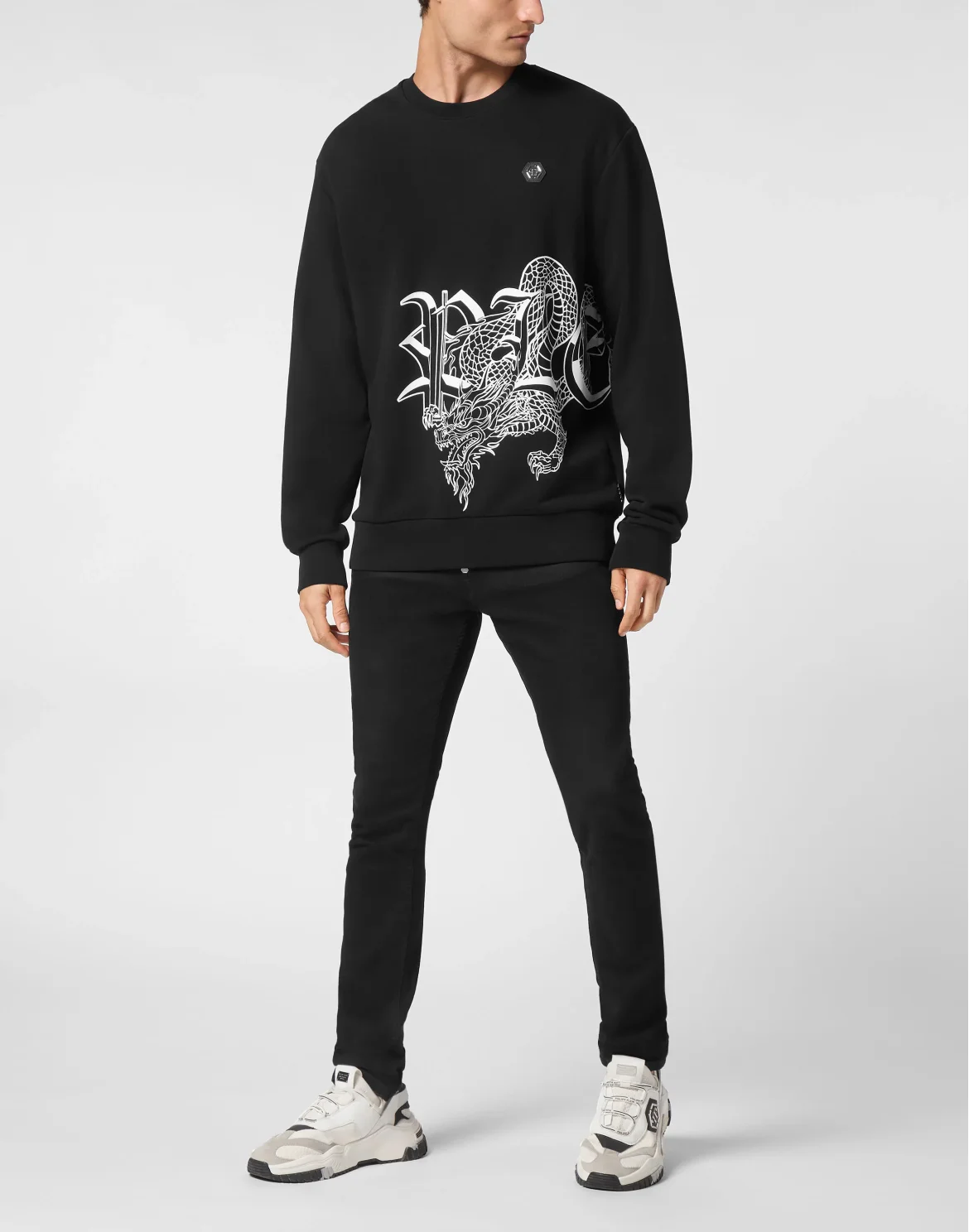 Sweatshirt Long-Sleeve Dragon, цвет: Черный