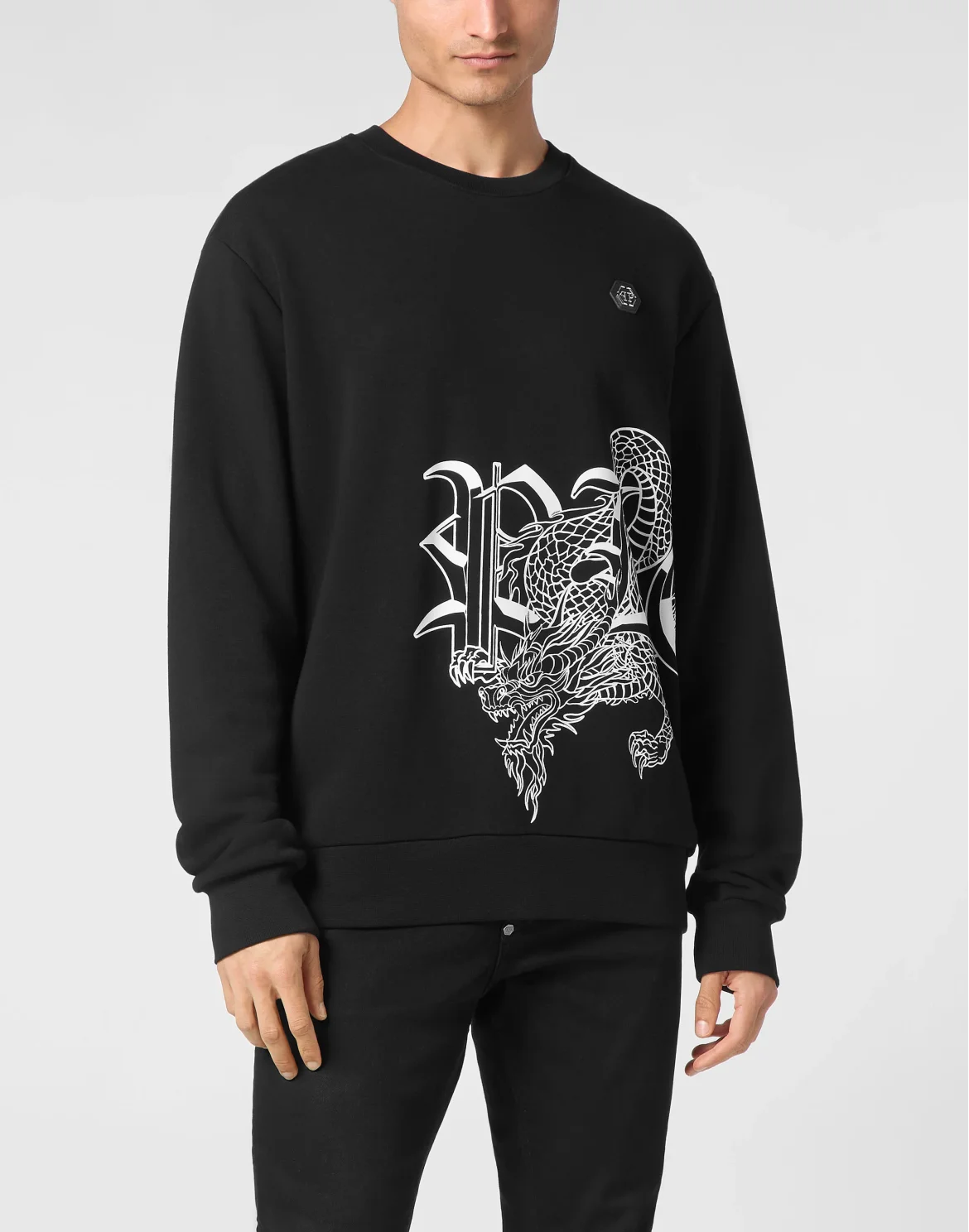 Sweatshirt Long-Sleeve Dragon, цвет: Черный