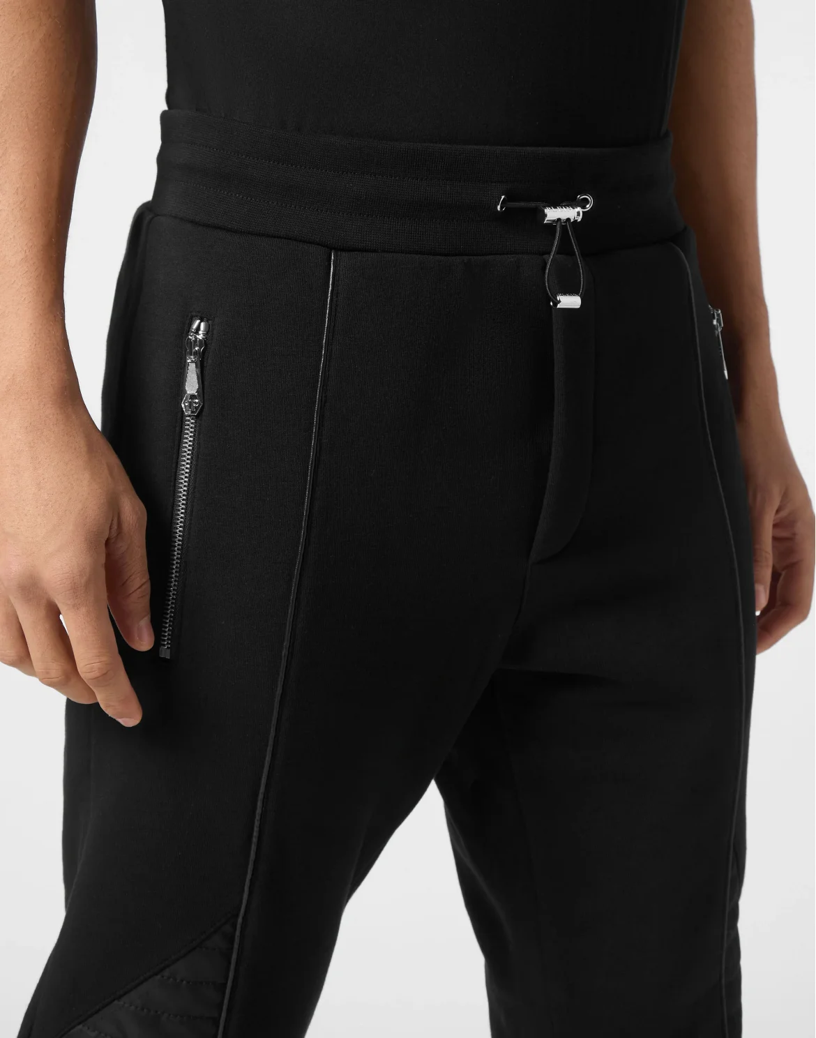 Jogging Trousers With Nylon Inserts, цвет: Черный