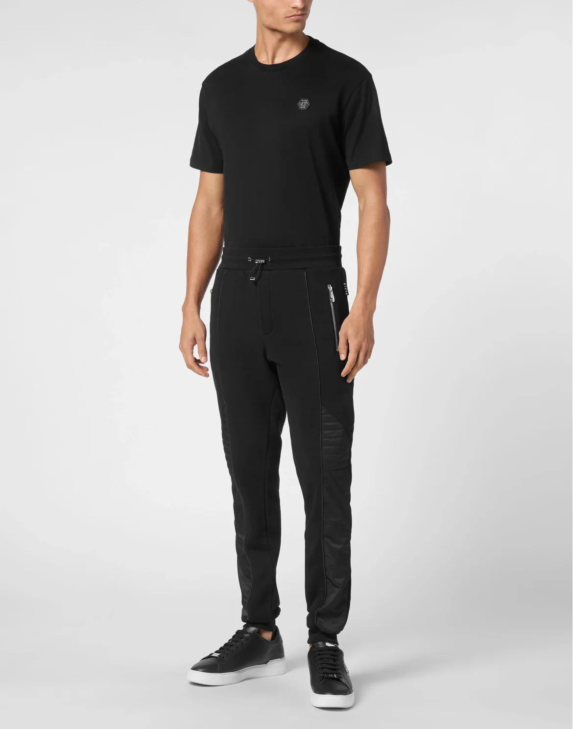 Jogging Trousers With Nylon Inserts, цвет: Черный