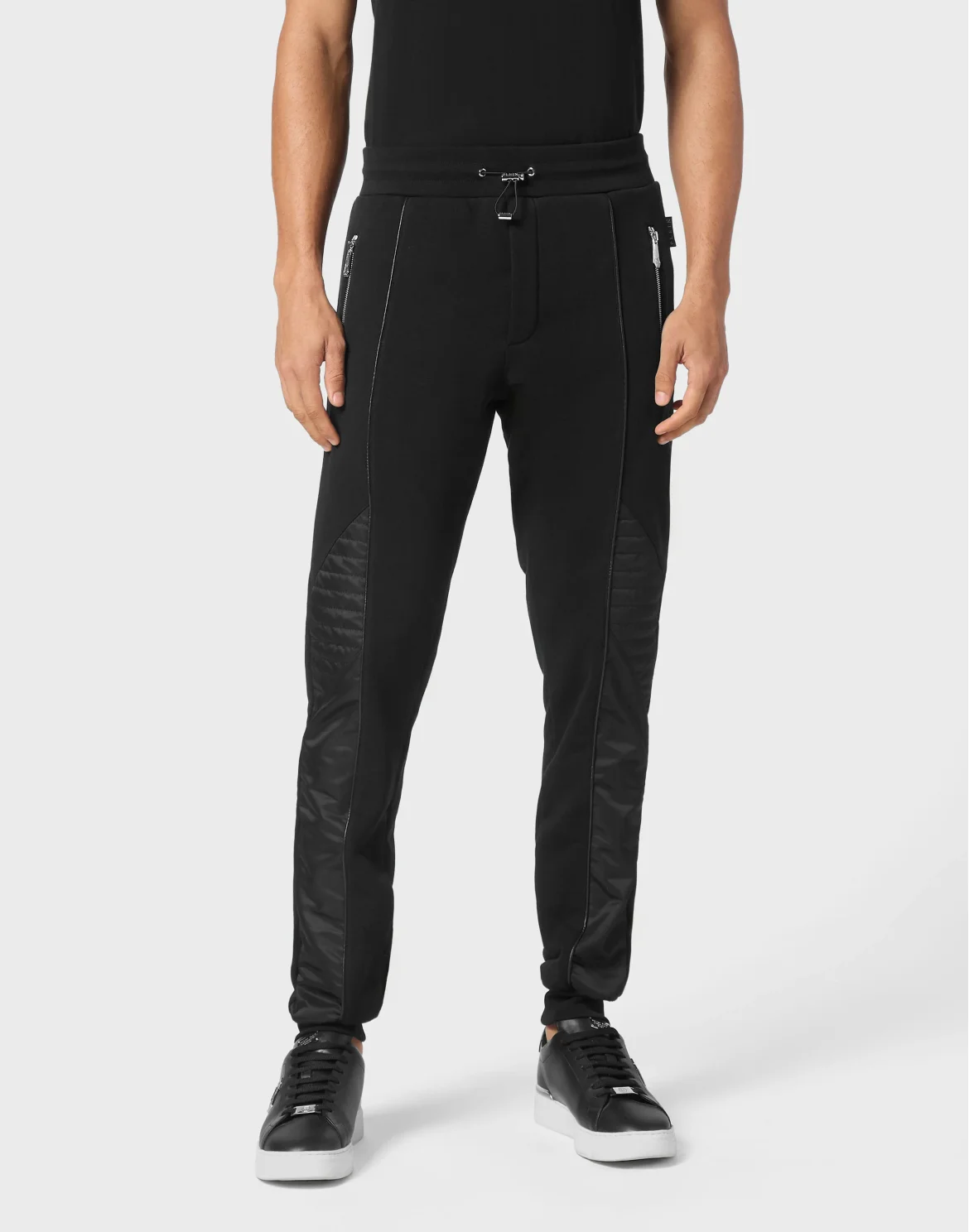 Jogging Trousers With Nylon Inserts, цвет: Черный
