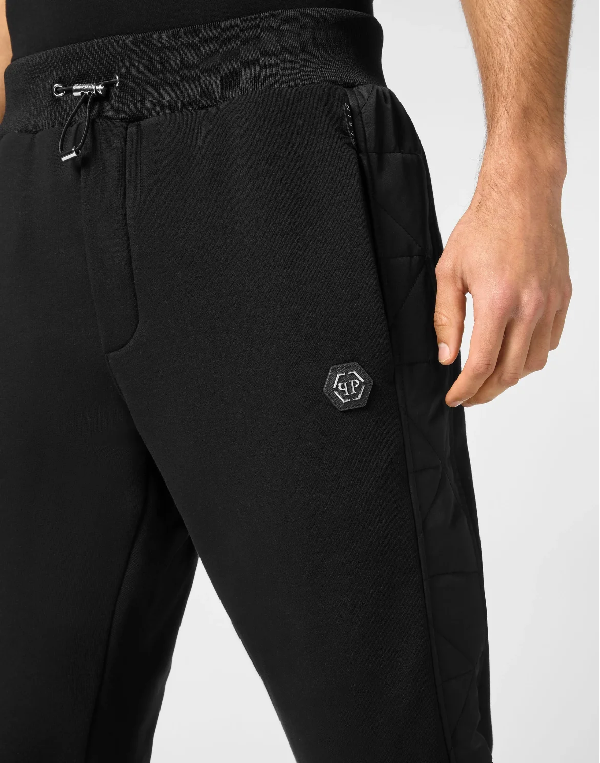 Jogging Trousers With Nylon Inserts, цвет: Черный