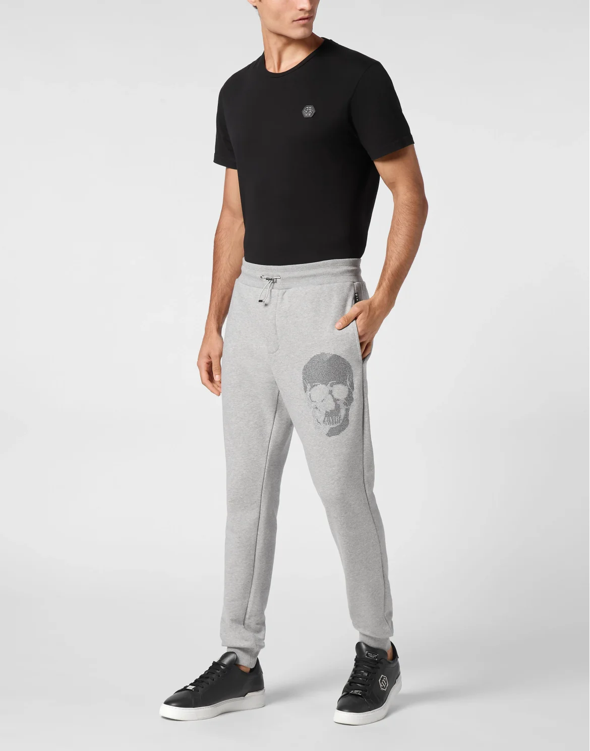 Jogging Trousers Skull strass, цвет: Серый