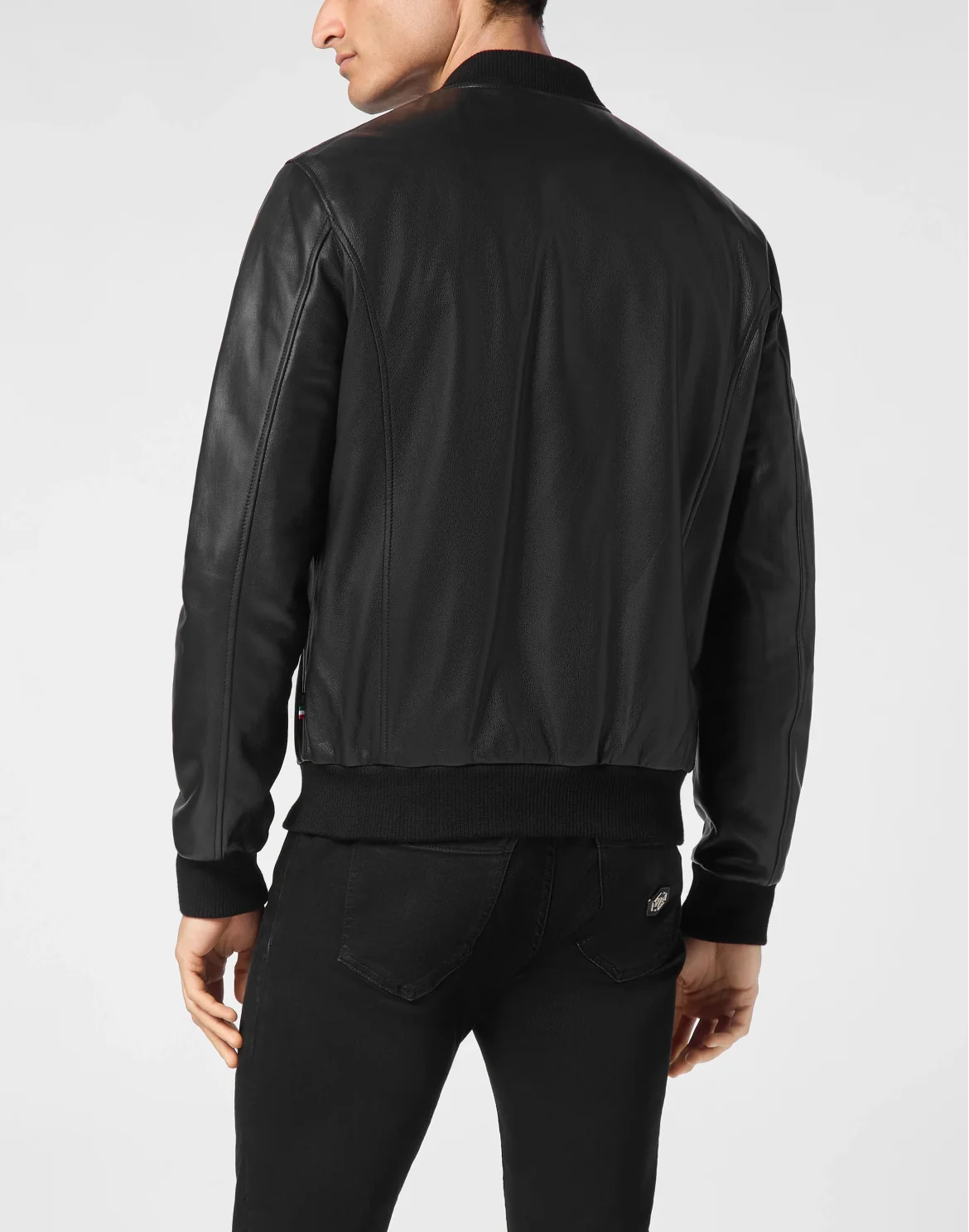 Basic Leather Bomber, цвет: Черный