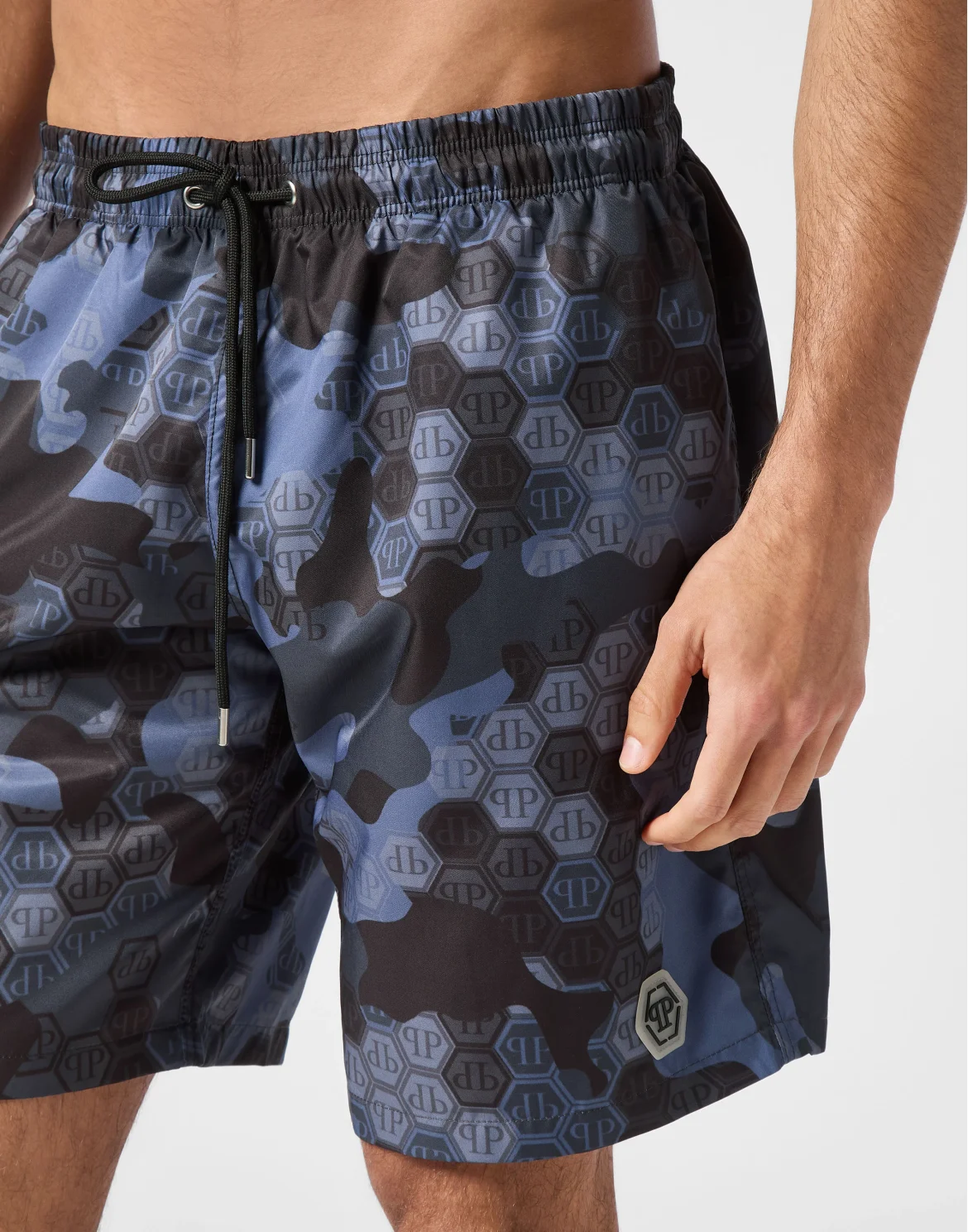 Camouflage Long Swim Boxer Monogram, цвет: Синий
