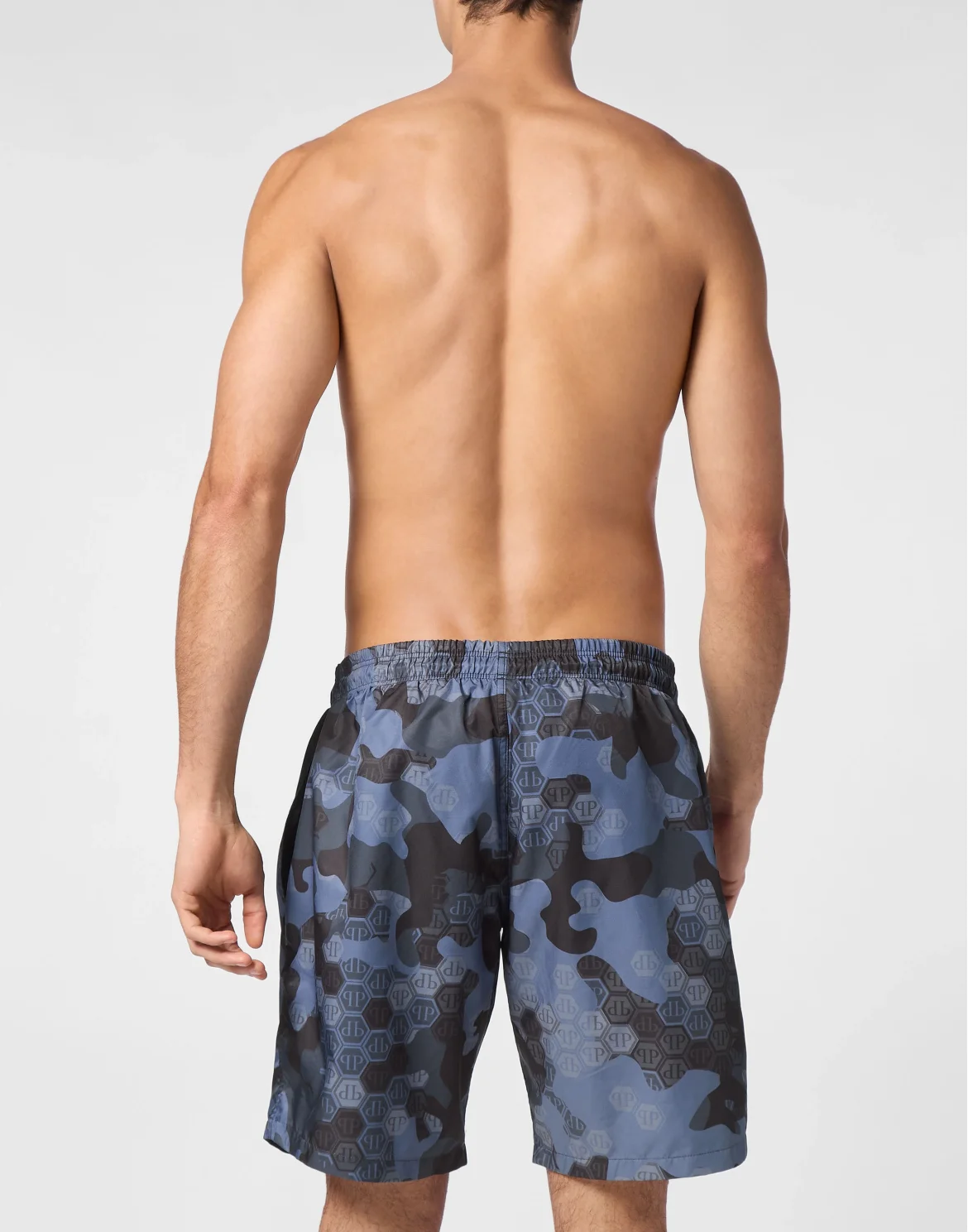Camouflage Long Swim Boxer Monogram, цвет: Синий