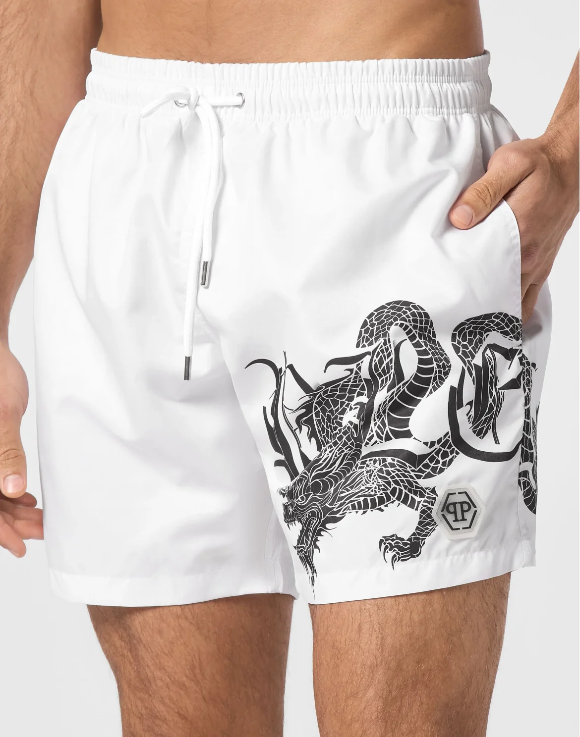 Short Swim Boxer Dragon, цвет: Белый