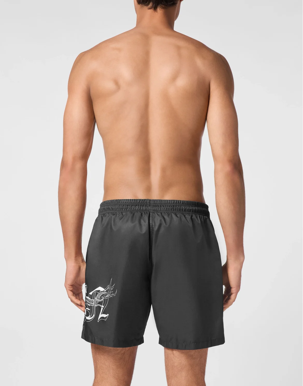 Short Swim Boxer Dragon, цвет: Черный
