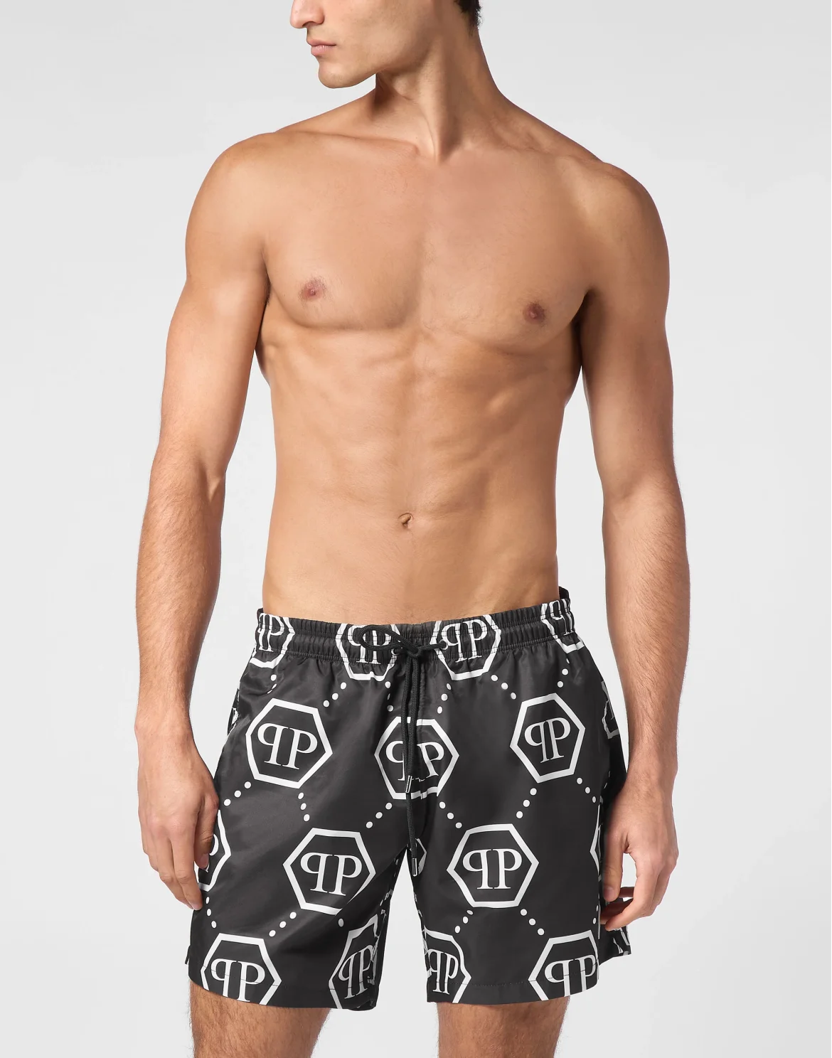Short Swim Boxer Monogram, цвет: Черный