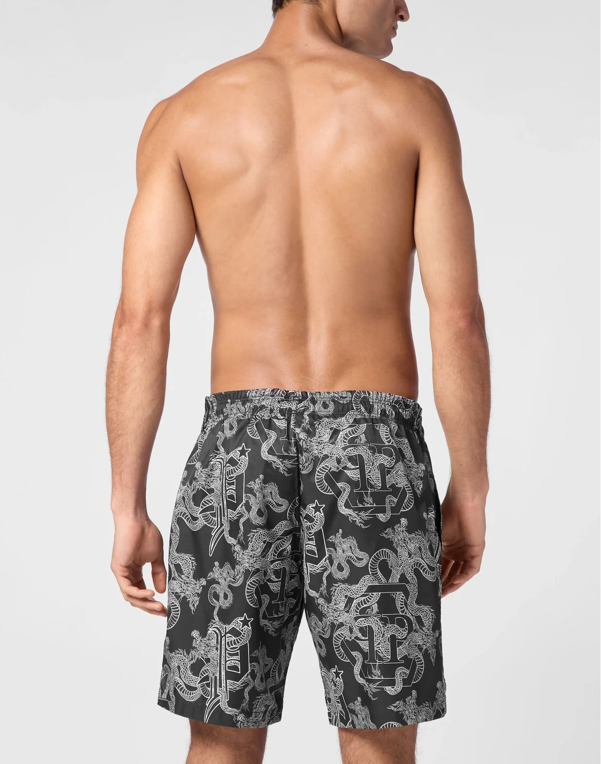 Short Swim Boxer Dragon Hexagon, цвет: Черный