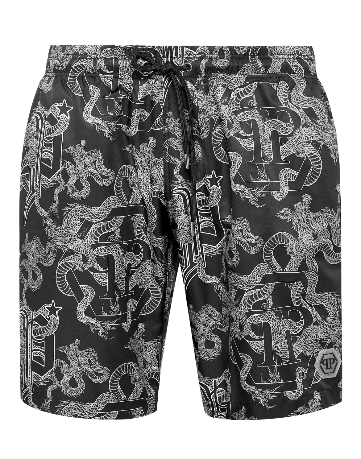 Short Swim Boxer Dragon Hexagon, цвет: Черный