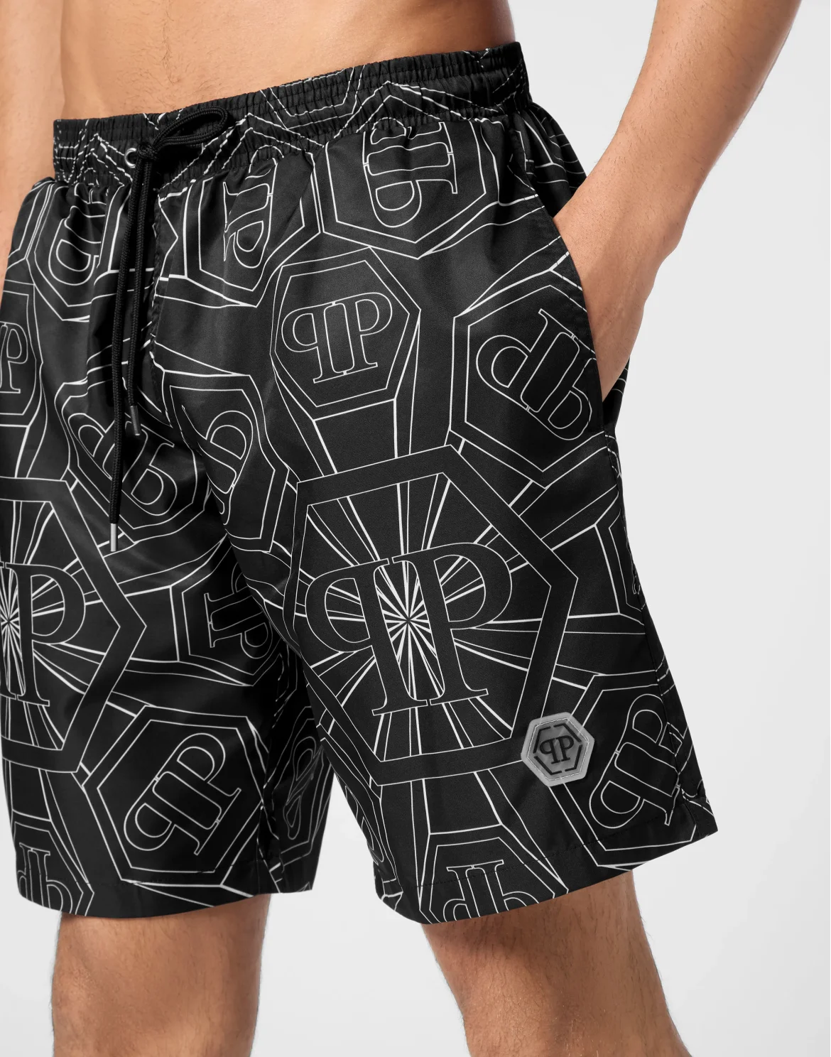 Short Swim Boxer Monogram, цвет: Черный