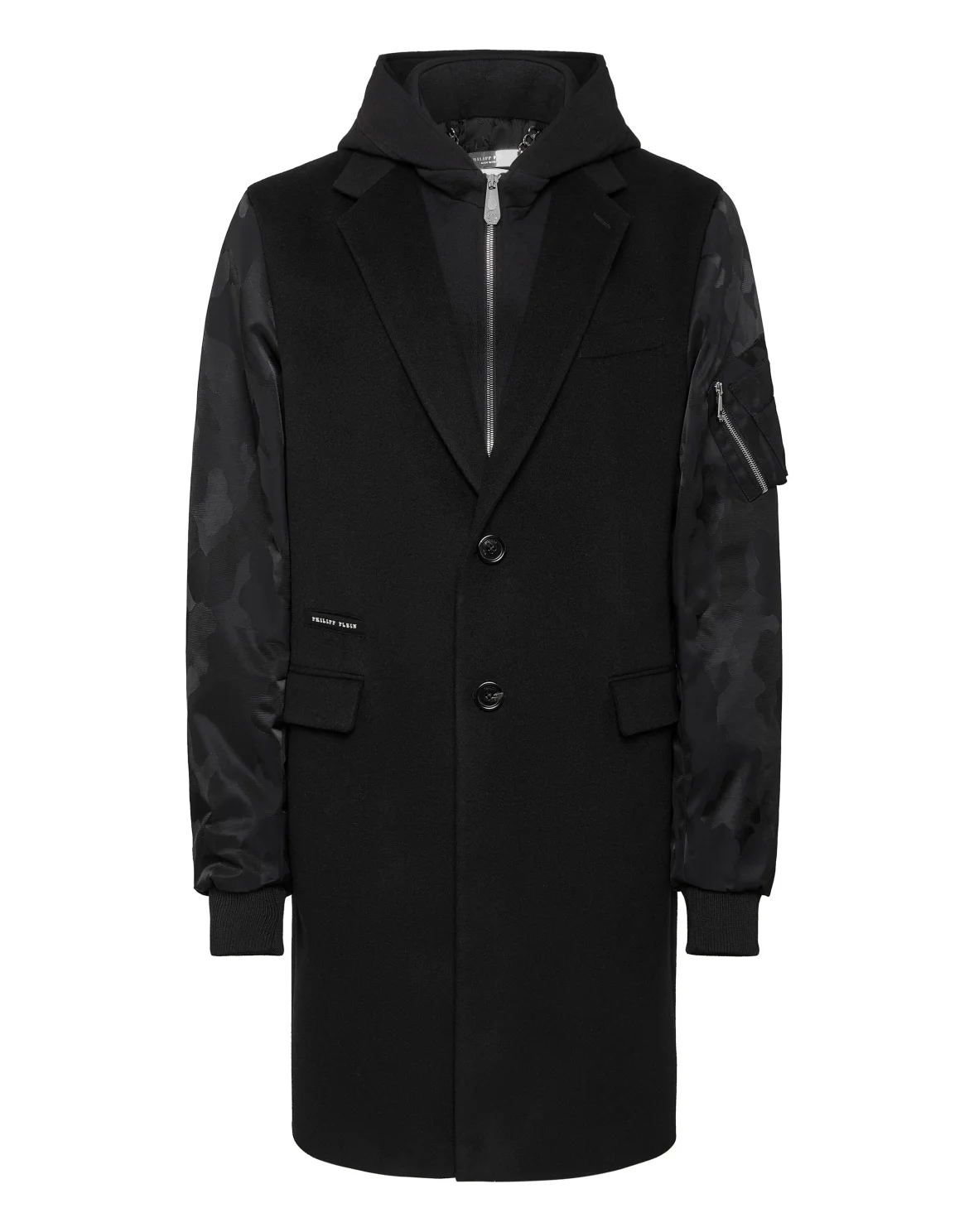 Wool Gianni Coat Camouflage, цвет: Черный