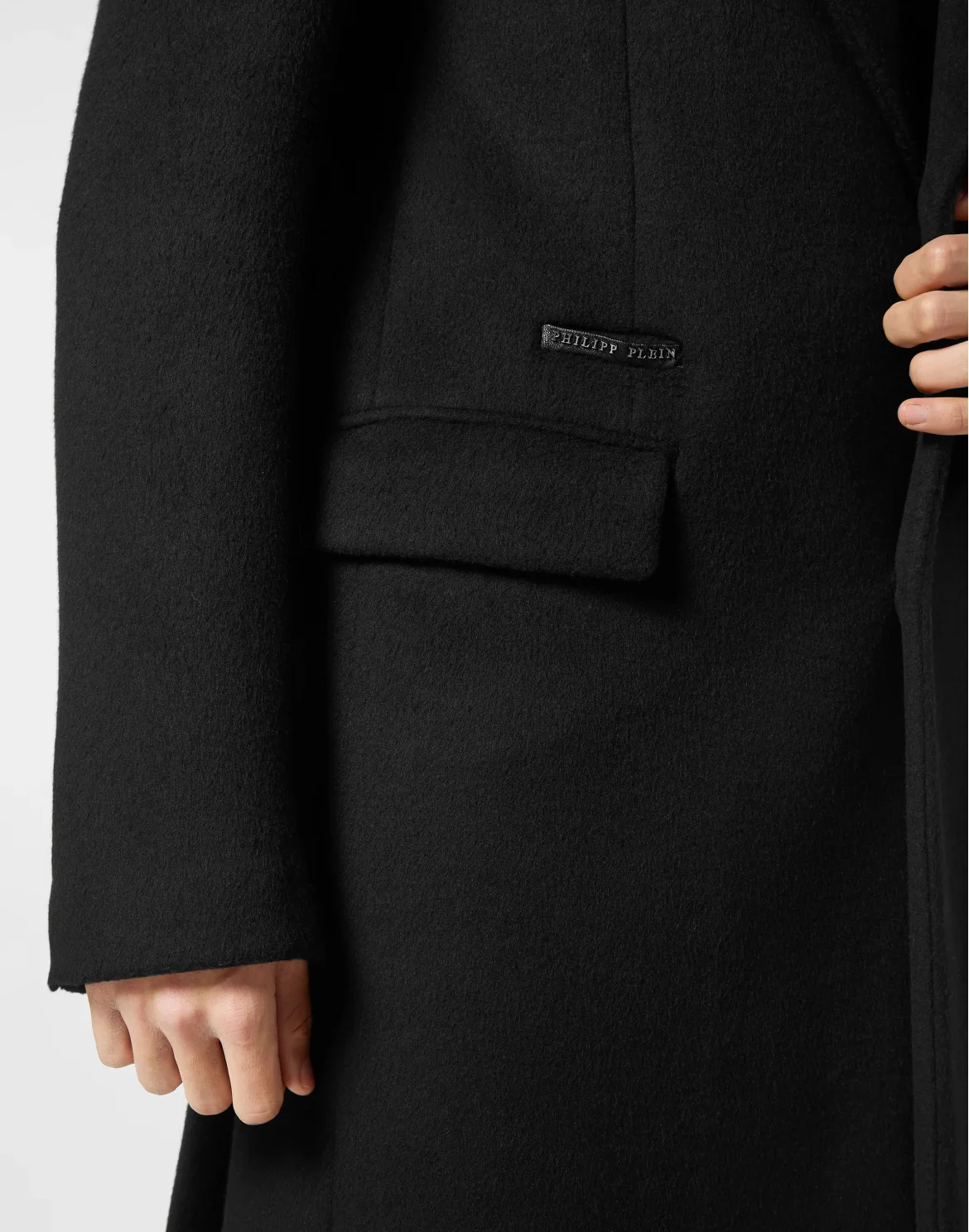 Wool Coat Long Skull&Bones, цвет: Черный