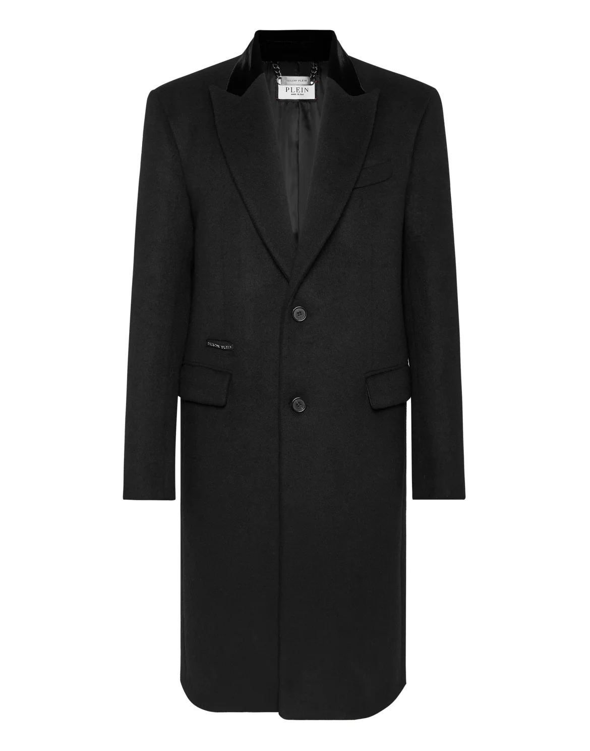 Wool Coat Long Skull&Bones, цвет: Черный