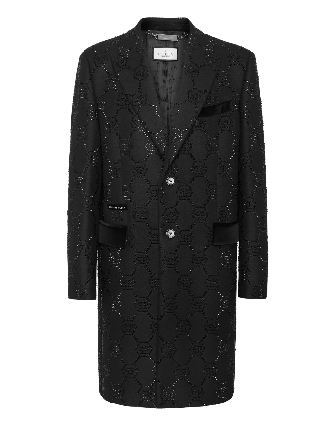 Wool Coat Monogram, цвет: Черный