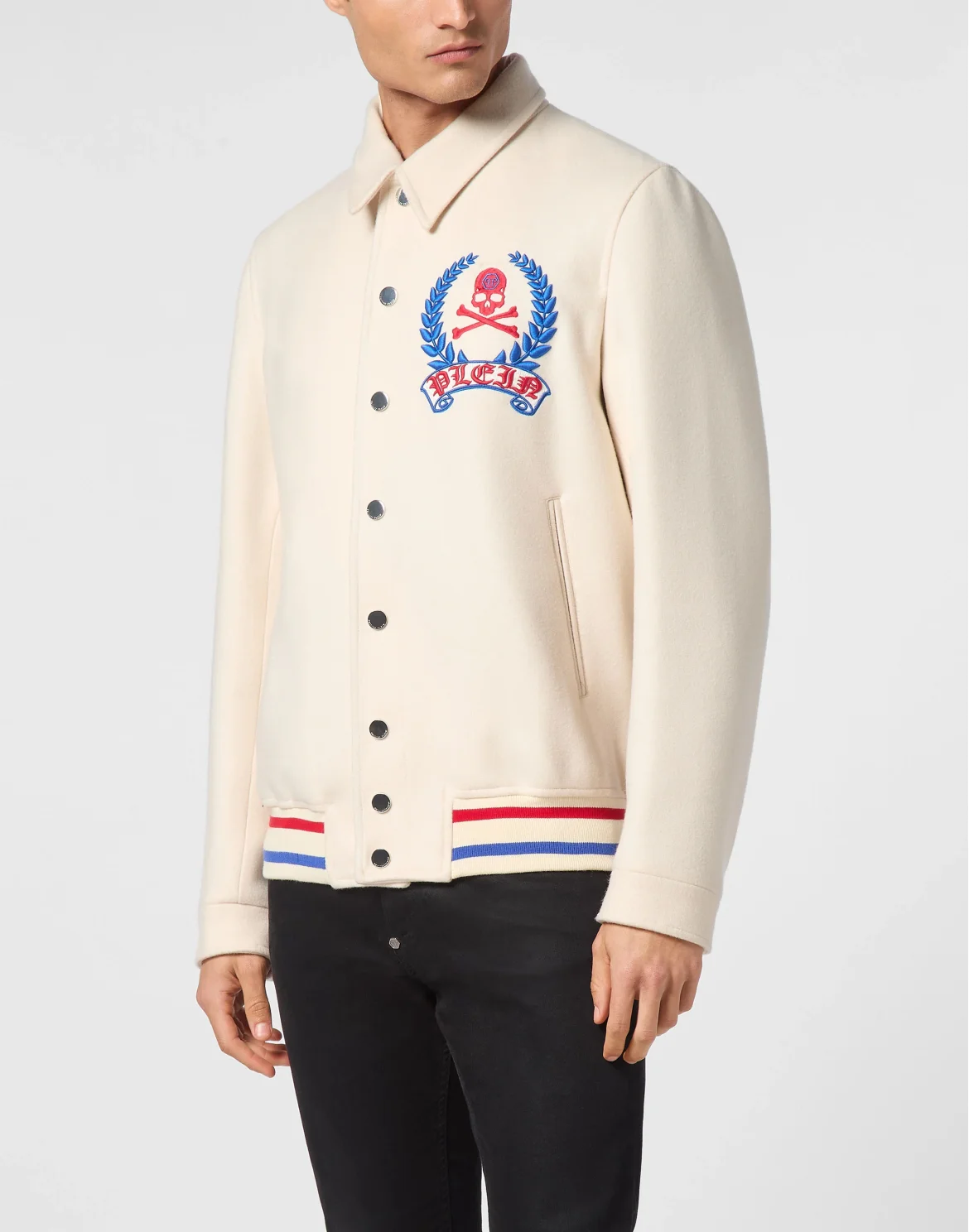 Bomber Collar Shirt, цвет: Белый