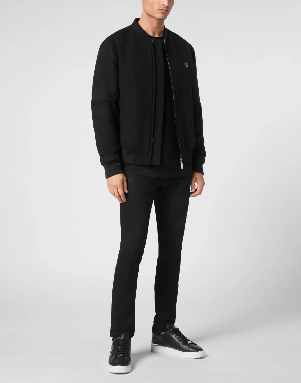 Wool Bomber Skull&Bones, цвет: Черный
