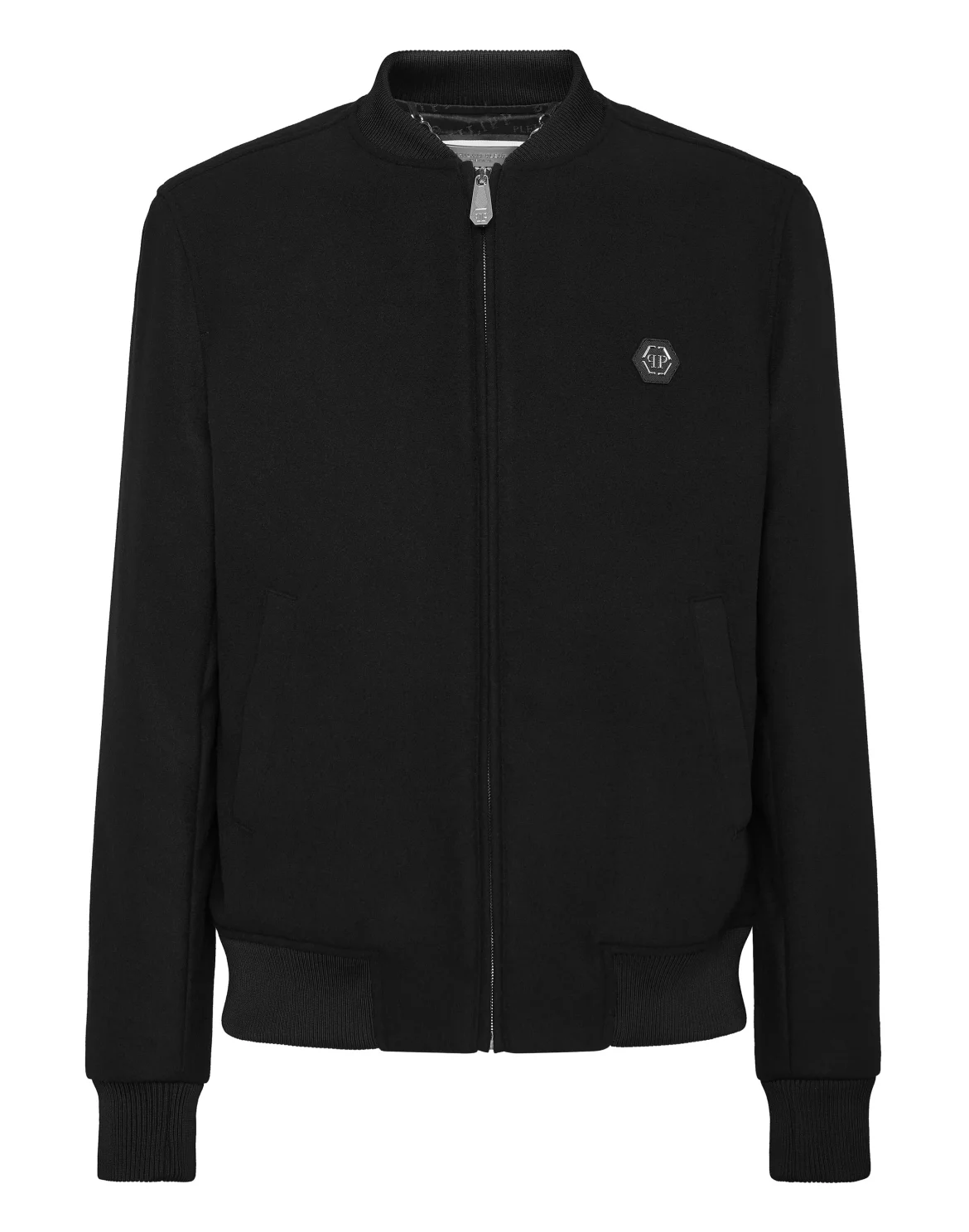 Wool Bomber Skull&Bones, цвет: Черный