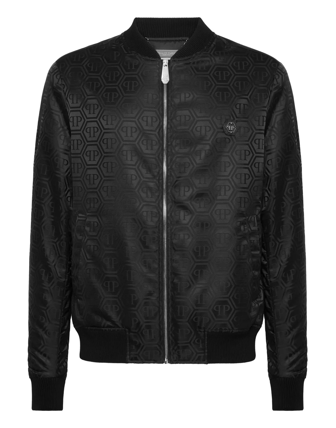Nylon Jacquard Bomber Monogram, цвет: Черный