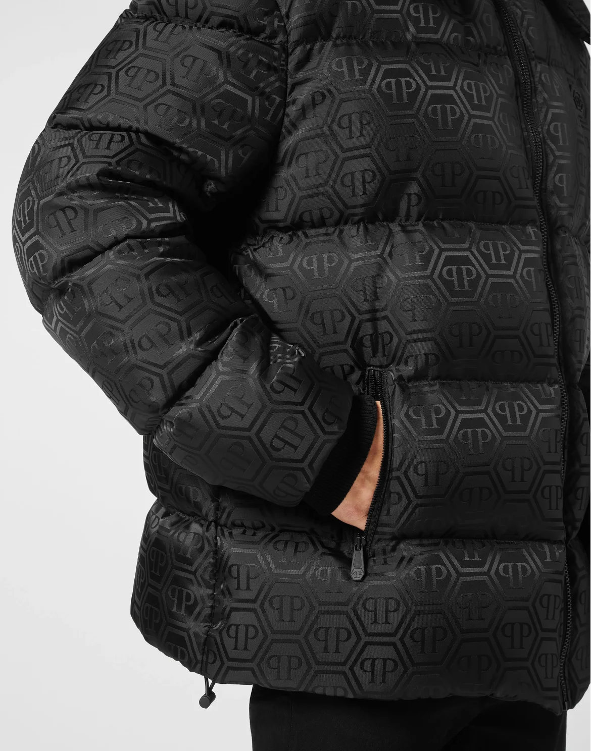 Oversize Nylon Jacquard Bomber Monogram, цвет: Черный