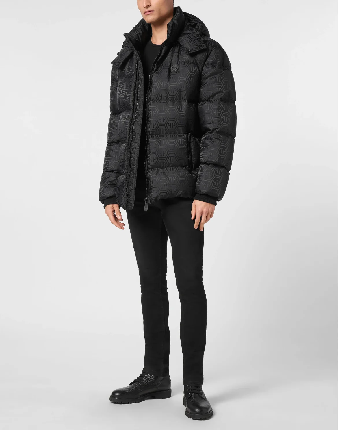 Oversize Nylon Jacquard Bomber Monogram, цвет: Черный
