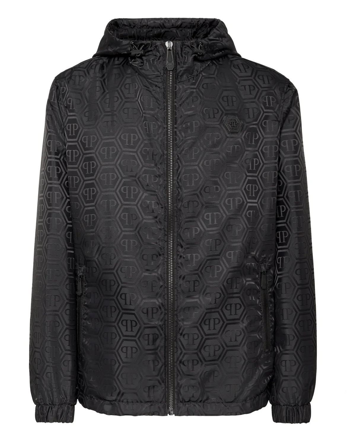 Nylon Jacquard Kway Monogram, цвет: Черный