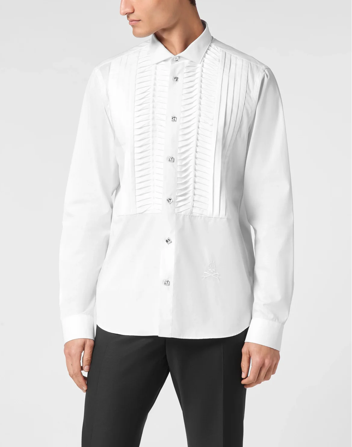 Black Tie Shirt Long-Sleeve, цвет: Белый