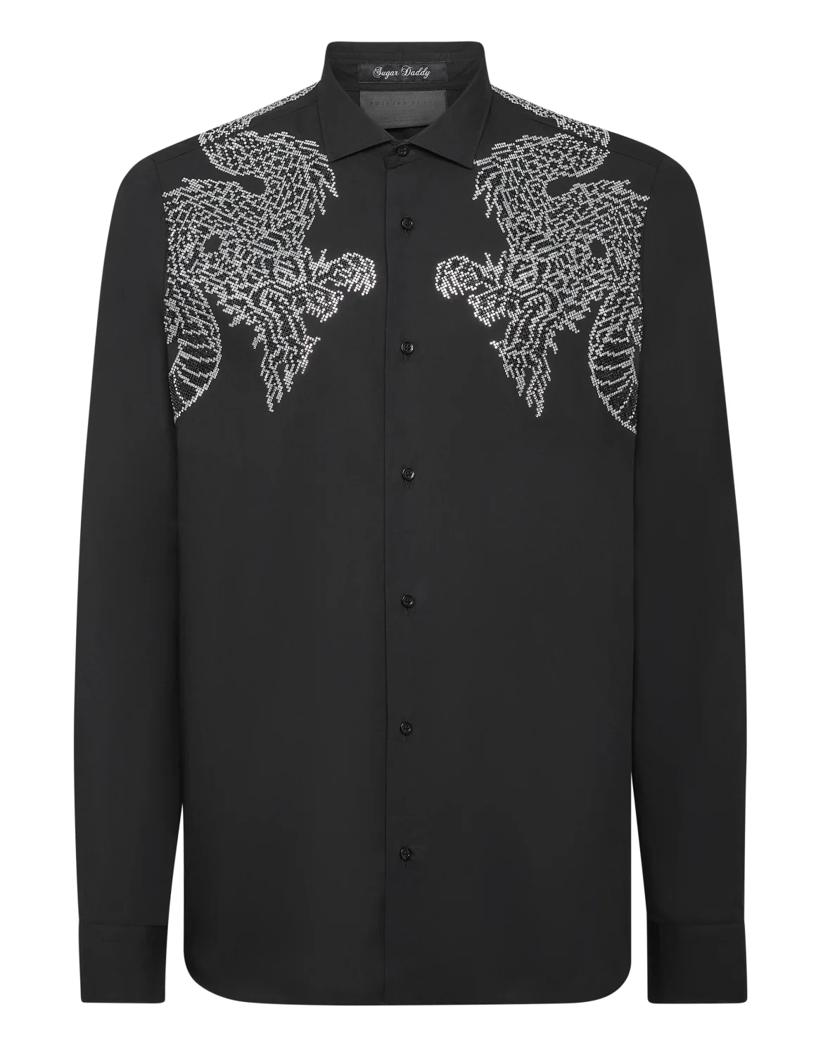 Shirt Sugar Daddy Cut Long-Sleeve Dragon, цвет: Черный