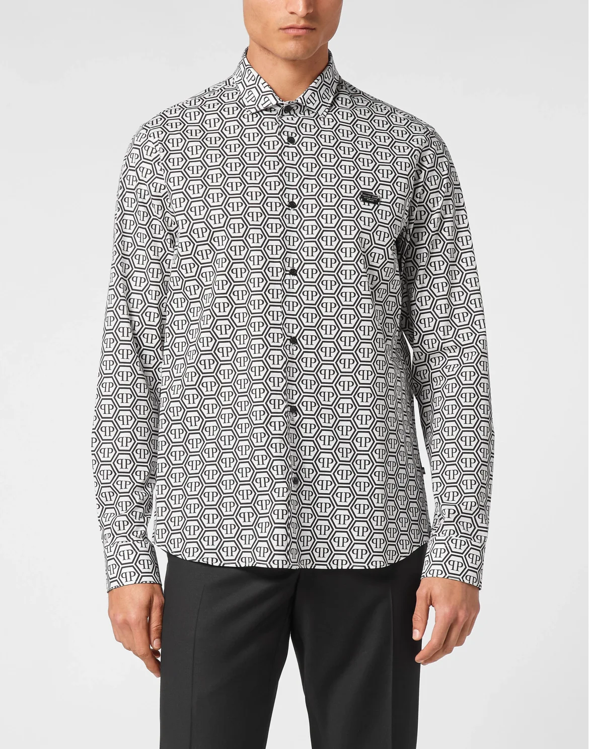 Shirt Sugar Daddy Cut Long-Sleeve Monogram, цвет: Черный